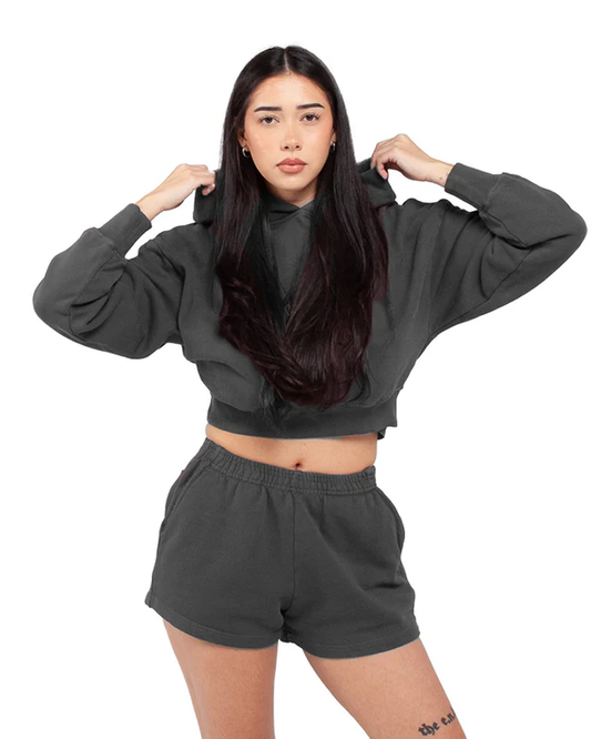 CROP TOP HOODIE (Shadow)