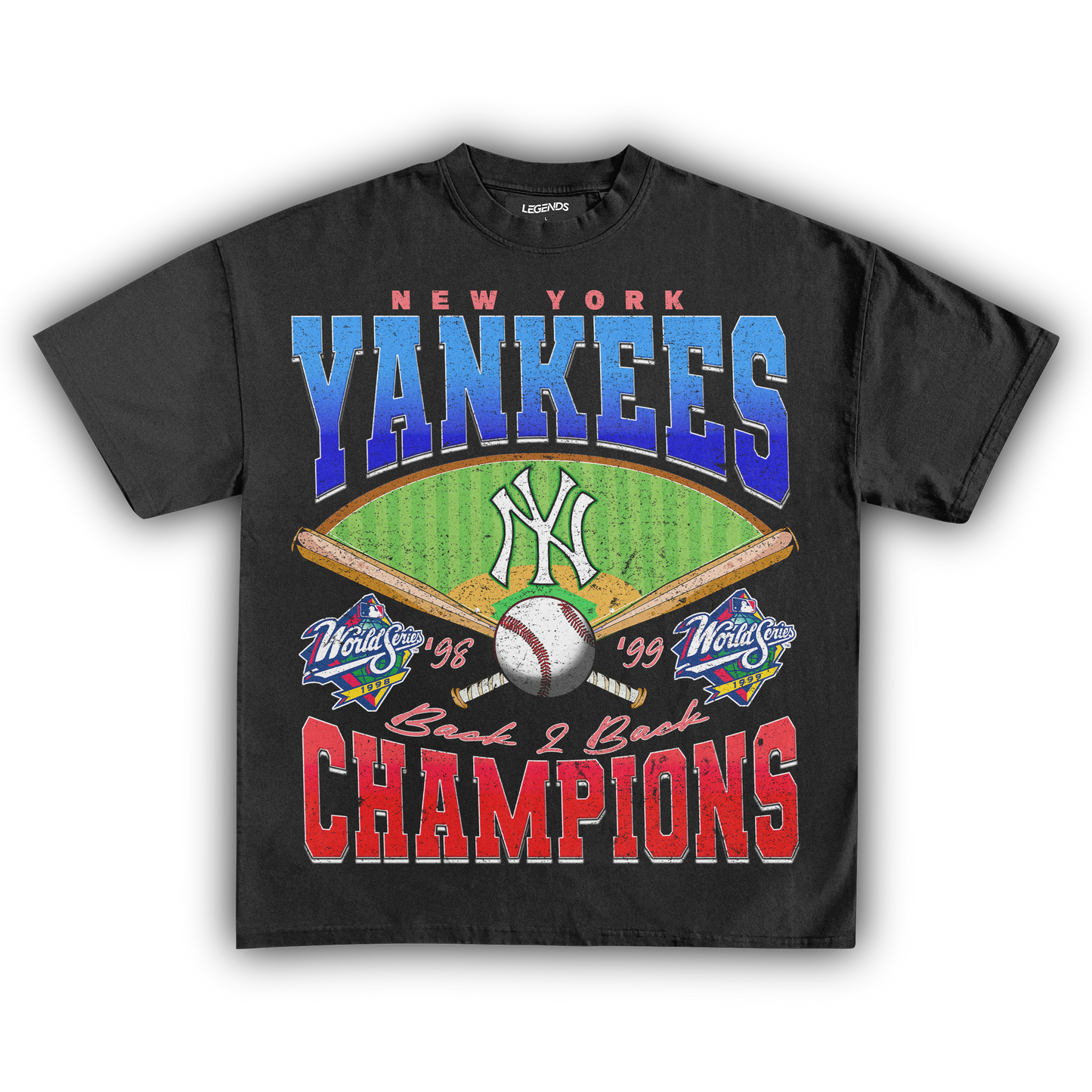 YANKEES BACK 2 BACK CHAMPIONS TEE