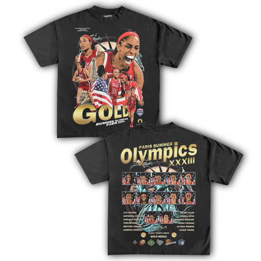 USA WOMEN'S BASKETBALL GOLD MEDAL 2024 TEE