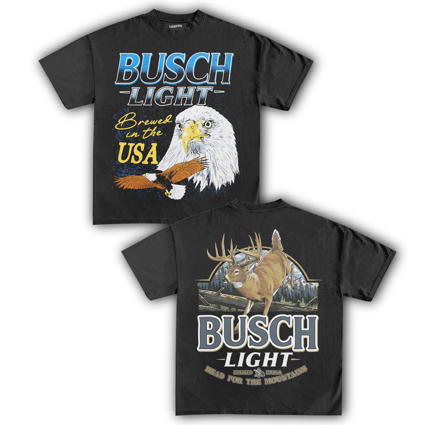 BUSCH LIGHT BREWED IN THE USA TEE (Double Sided)
