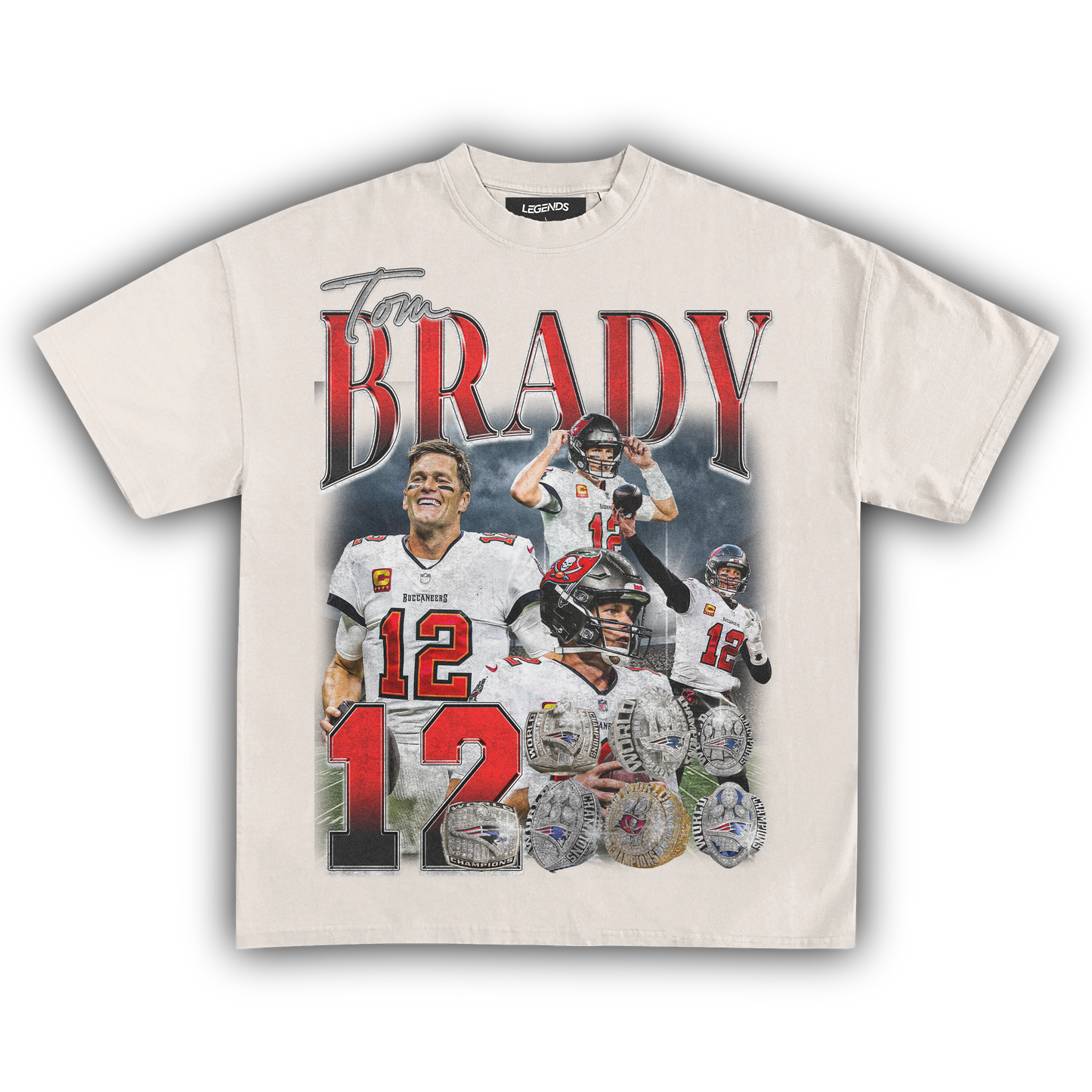 TOM BRADY 7 RINGS TEE
