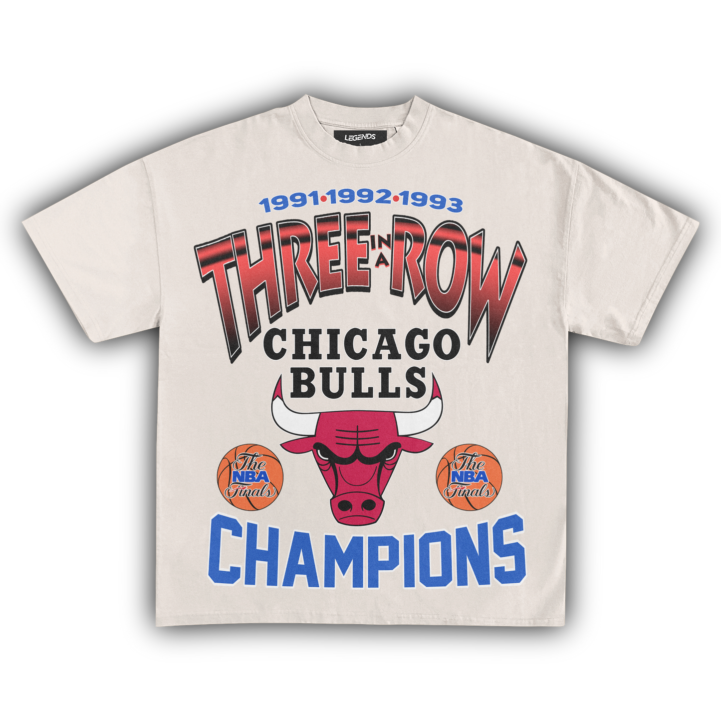 CHICAGO BULLS THREE-PEAT TEE