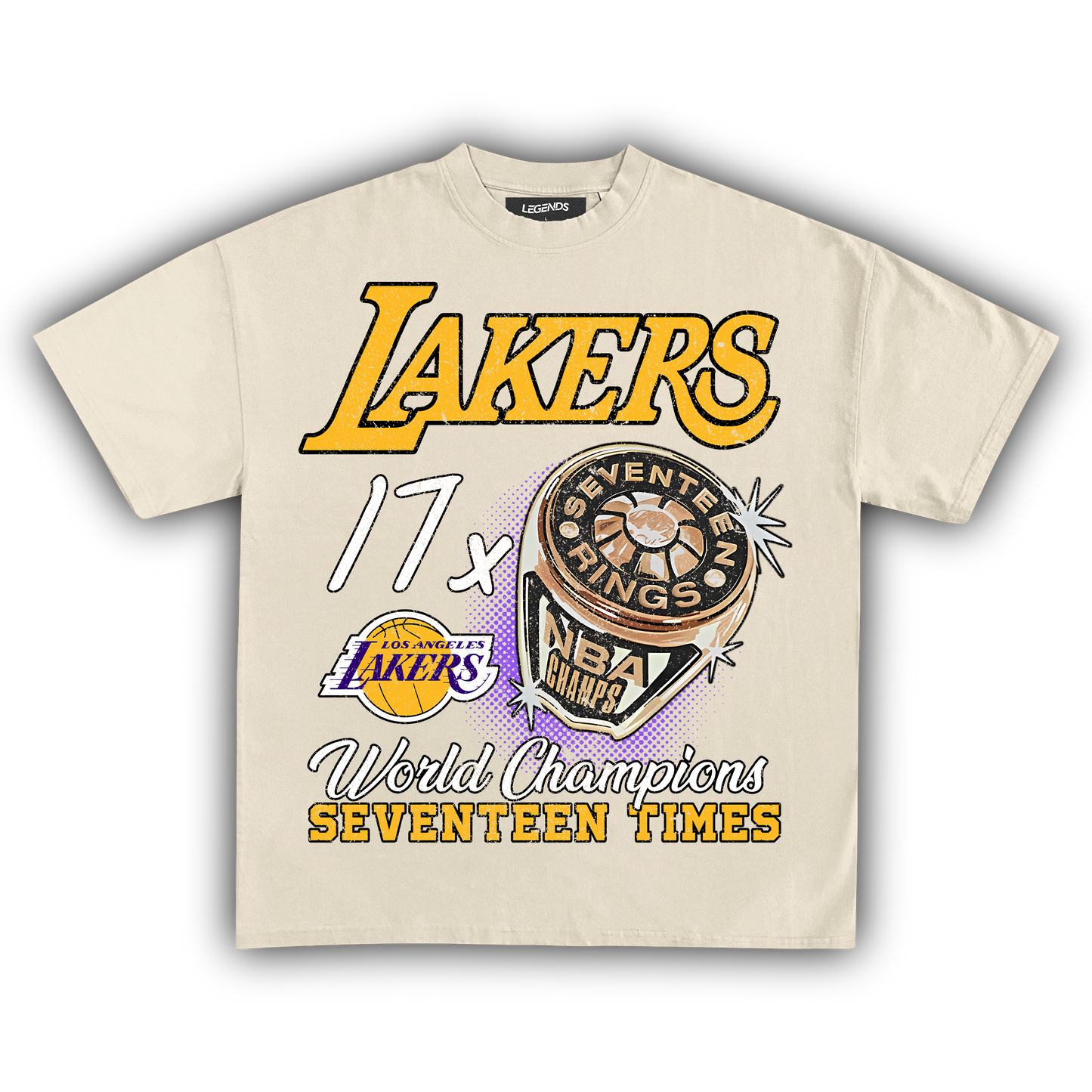 LAKERS VINTAGE CHAMPIONS TEE