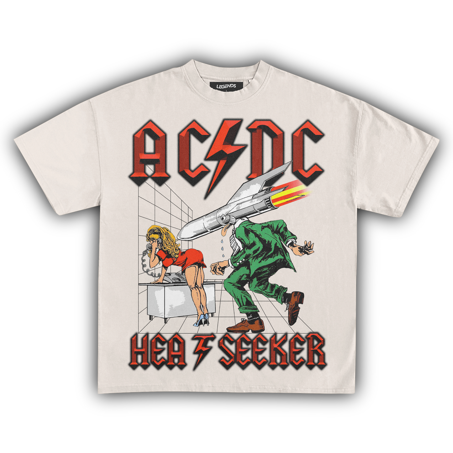 AC/DC HEAT SEEKER TEE