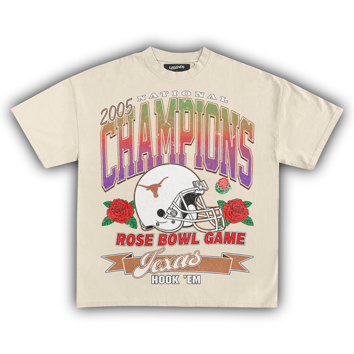 TEXAS LONGHORNS VINTAGE 2005 ROSE BOWL TEE