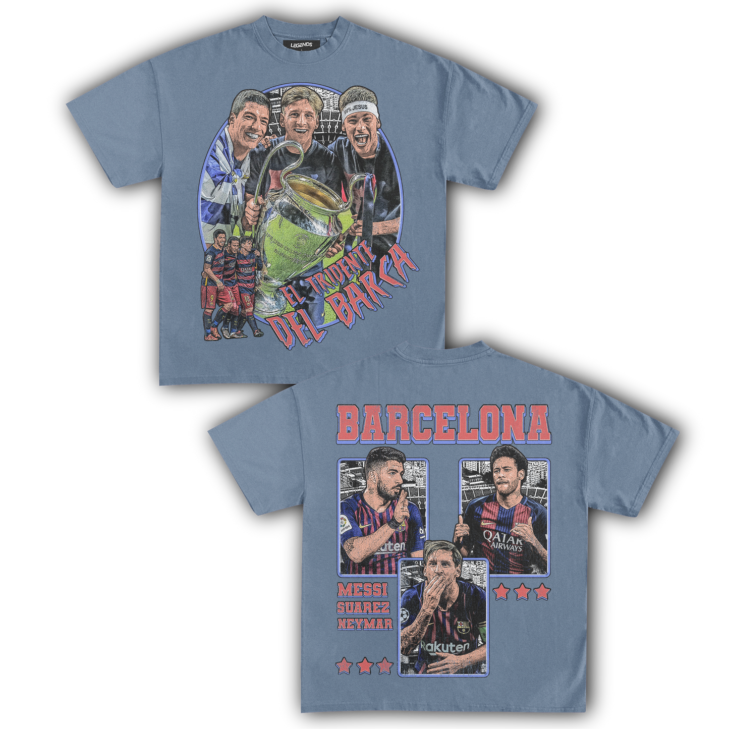 EL TRIDENTE DEL BARCA TEE (Double Sided)