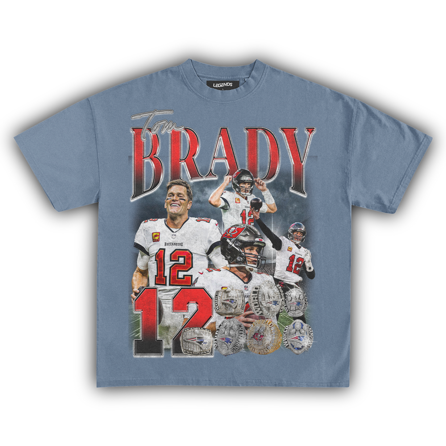 TOM BRADY 7 RINGS TEE