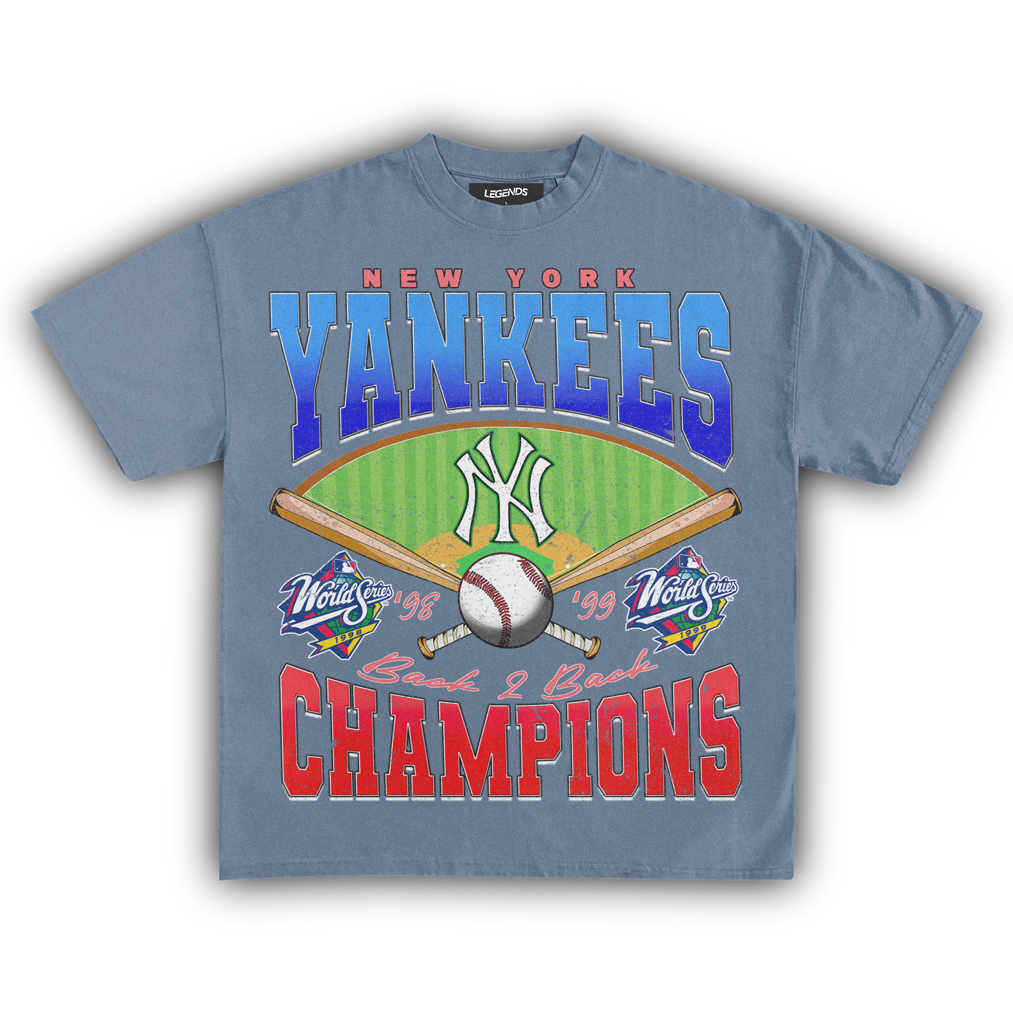 YANKEES BACK 2 BACK CHAMPIONS TEE