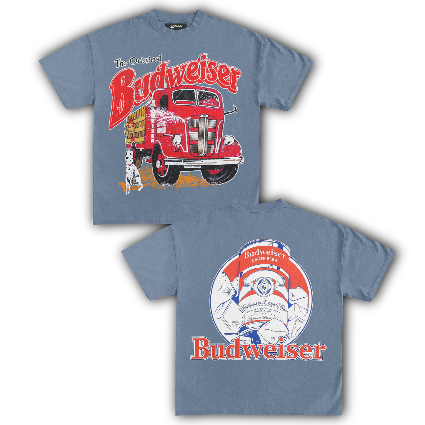 BUDWEISER FIRE TRUCK VINTAGE TEE (Double Sided)