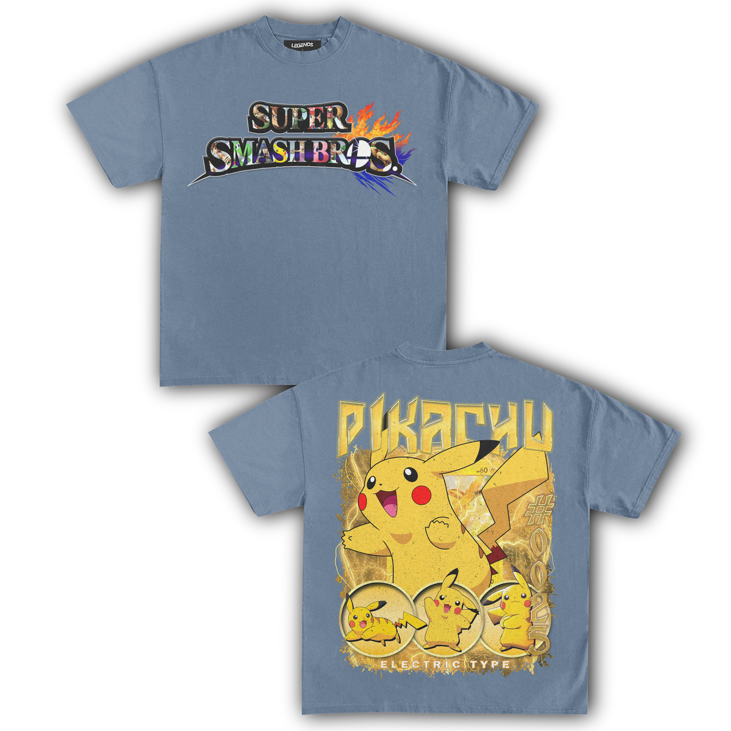 SUPER SMASH BROS PIKACHU TEE (Double)
