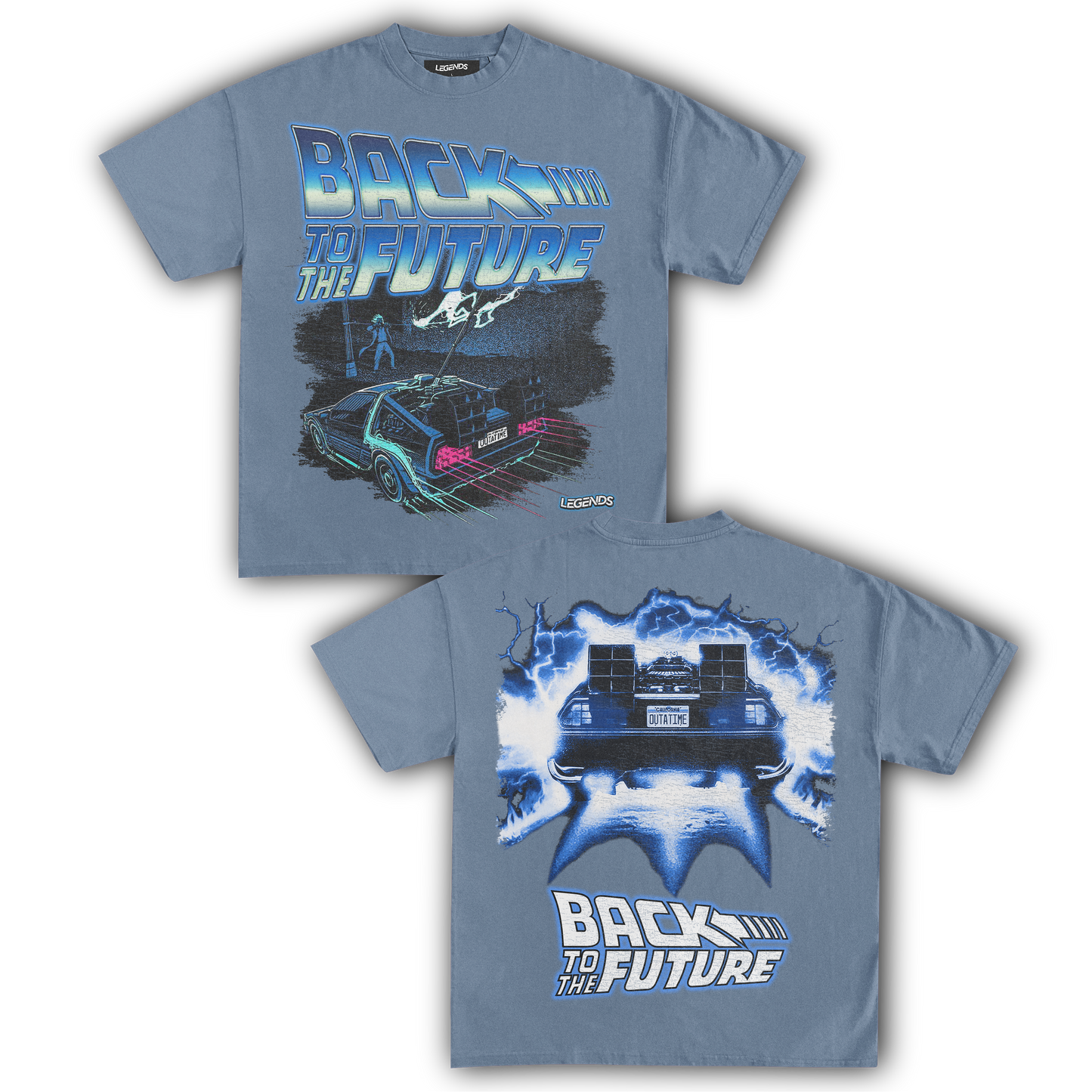 BACK TO THE FUTURE OUTATIME RETRO TEE (Double Sided)