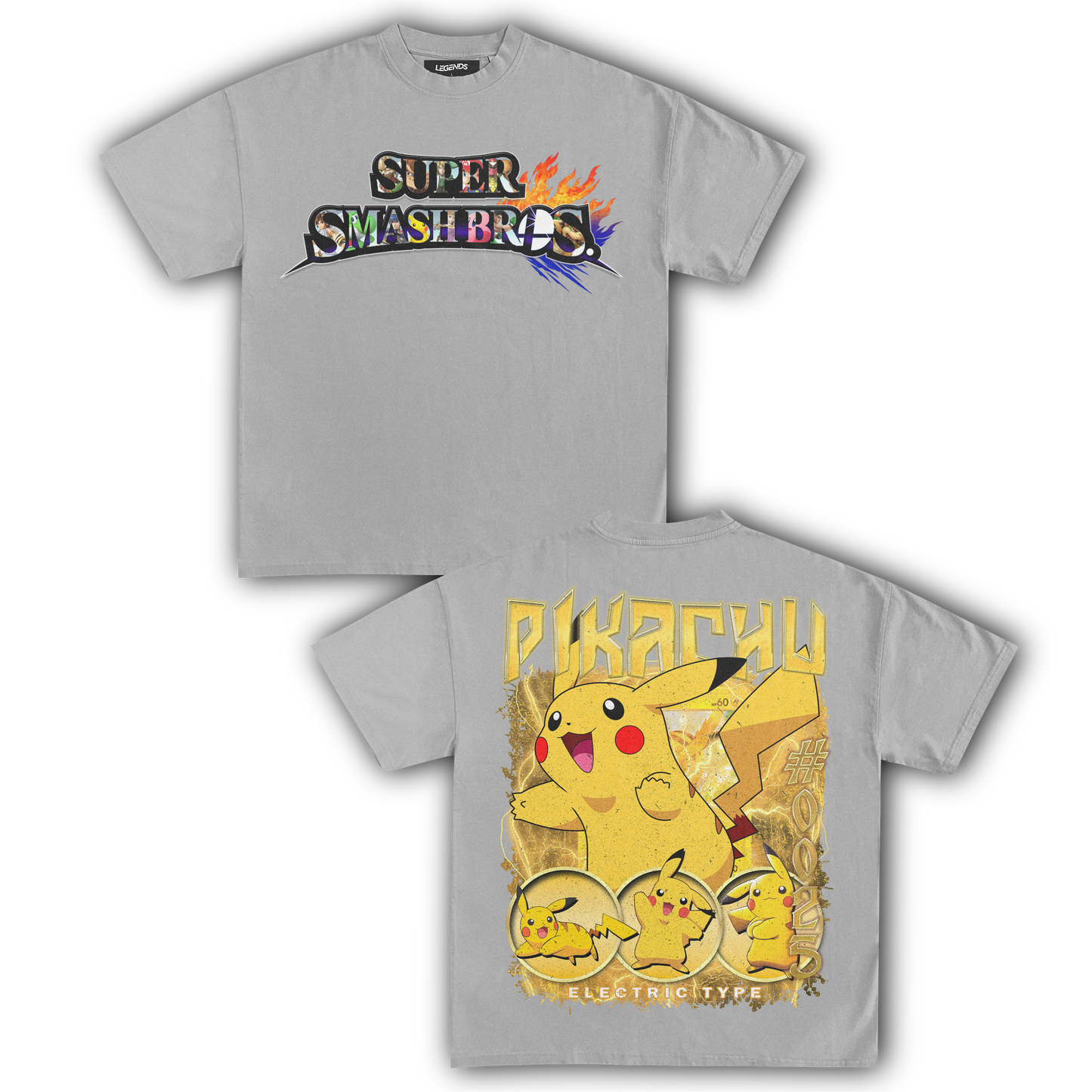 SUPER SMASH BROS PIKACHU TEE (Double)