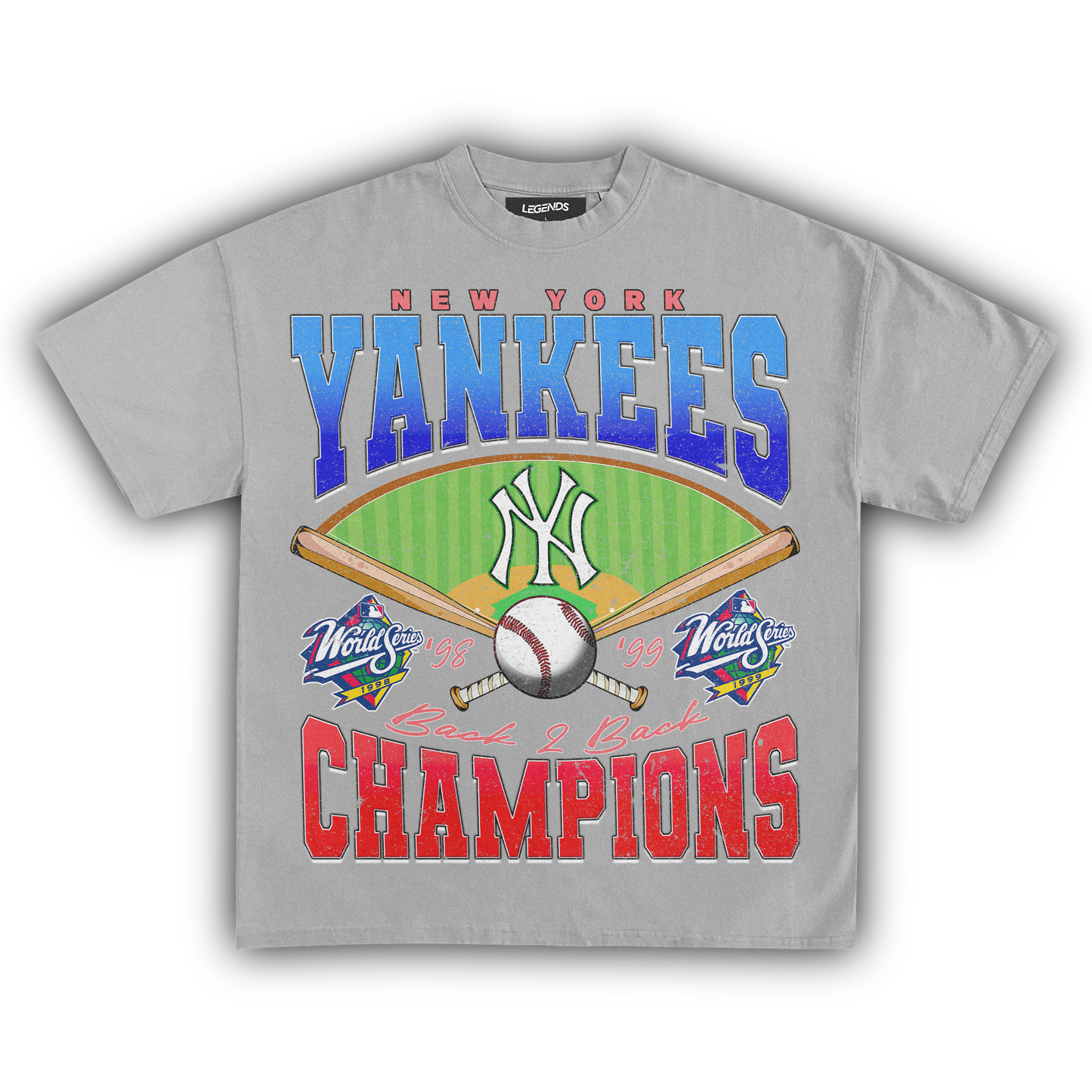 YANKEES BACK 2 BACK CHAMPIONS TEE