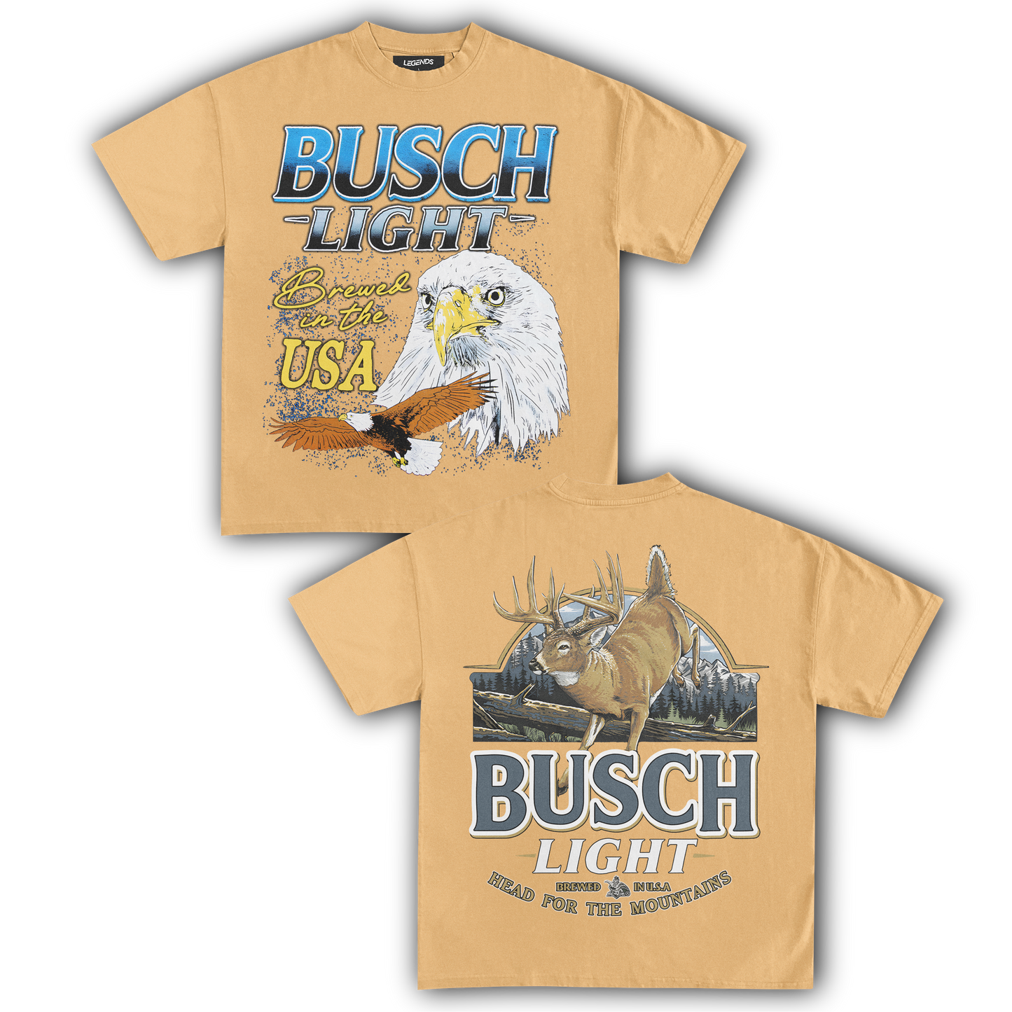 BUSCH LIGHT BREWED IN THE USA TEE (Double Sided)