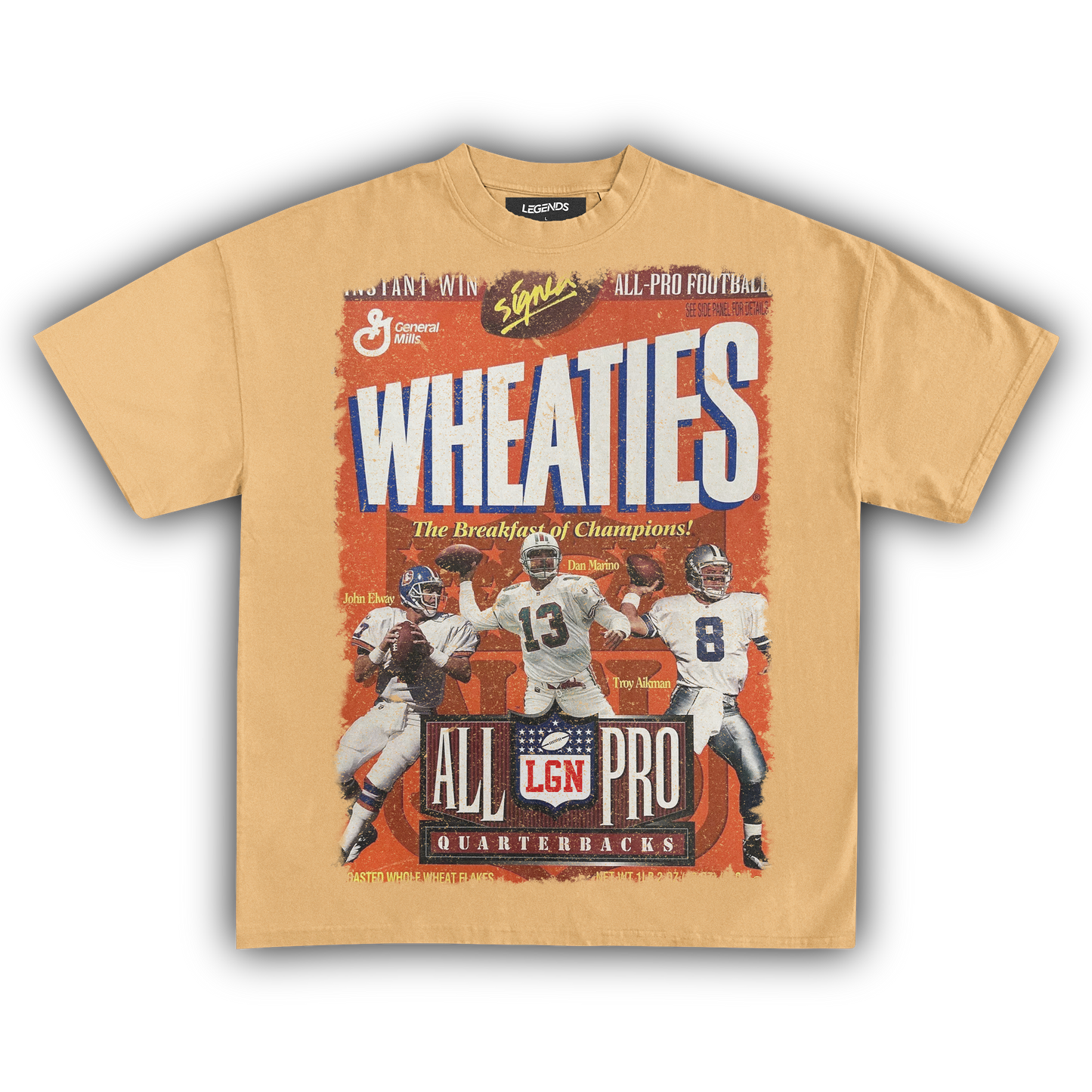 WHEATIES ALL-PRO QUARTERBACKS 1996 VINTAGE TEE