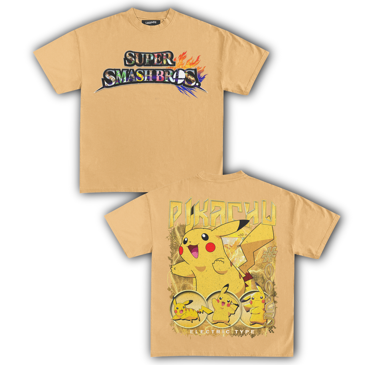 SUPER SMASH BROS PIKACHU TEE (Double)