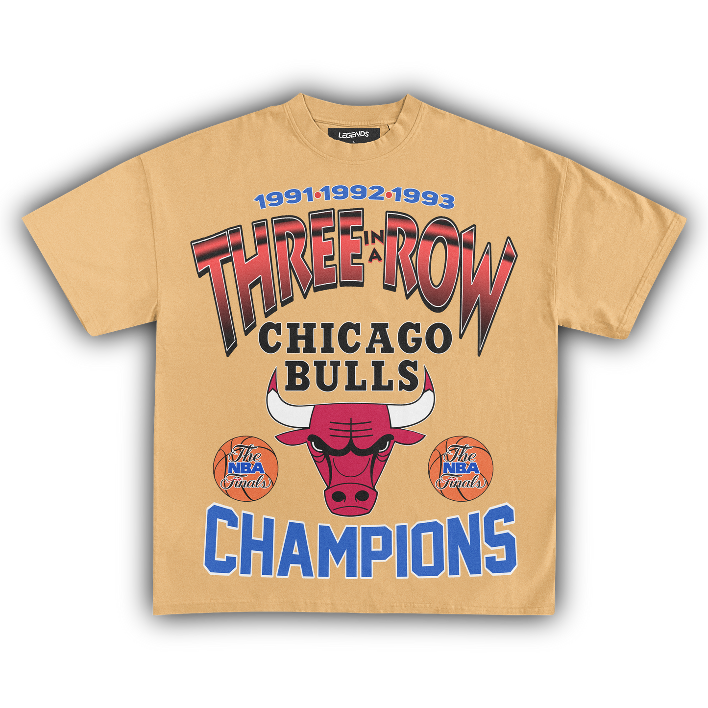 CHICAGO BULLS THREE-PEAT TEE