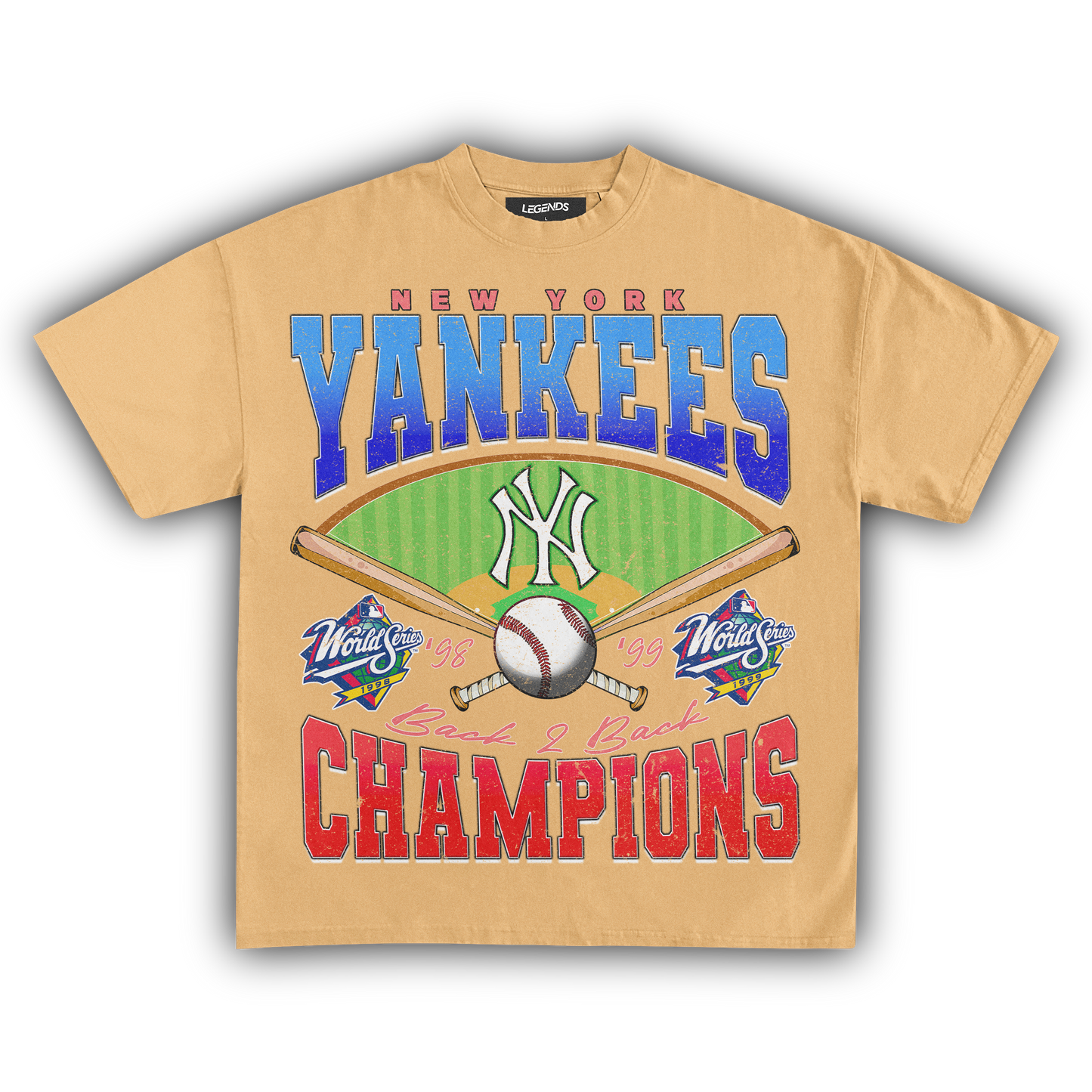 YANKEES BACK 2 BACK CHAMPIONS TEE