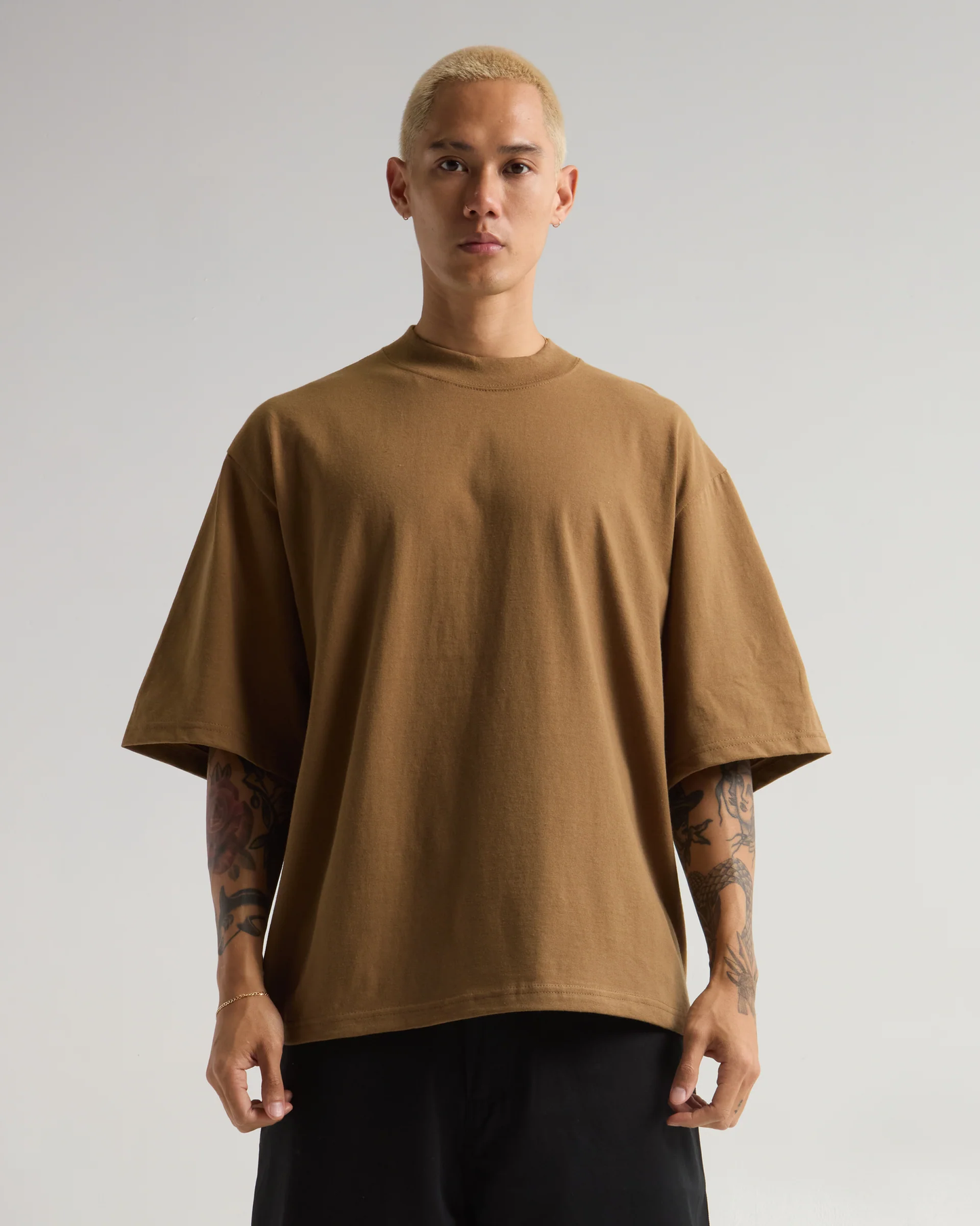 7.5 OZ HEAVYWEIGHT OVERSIZED BAGGY TEE (Caramel Latte)