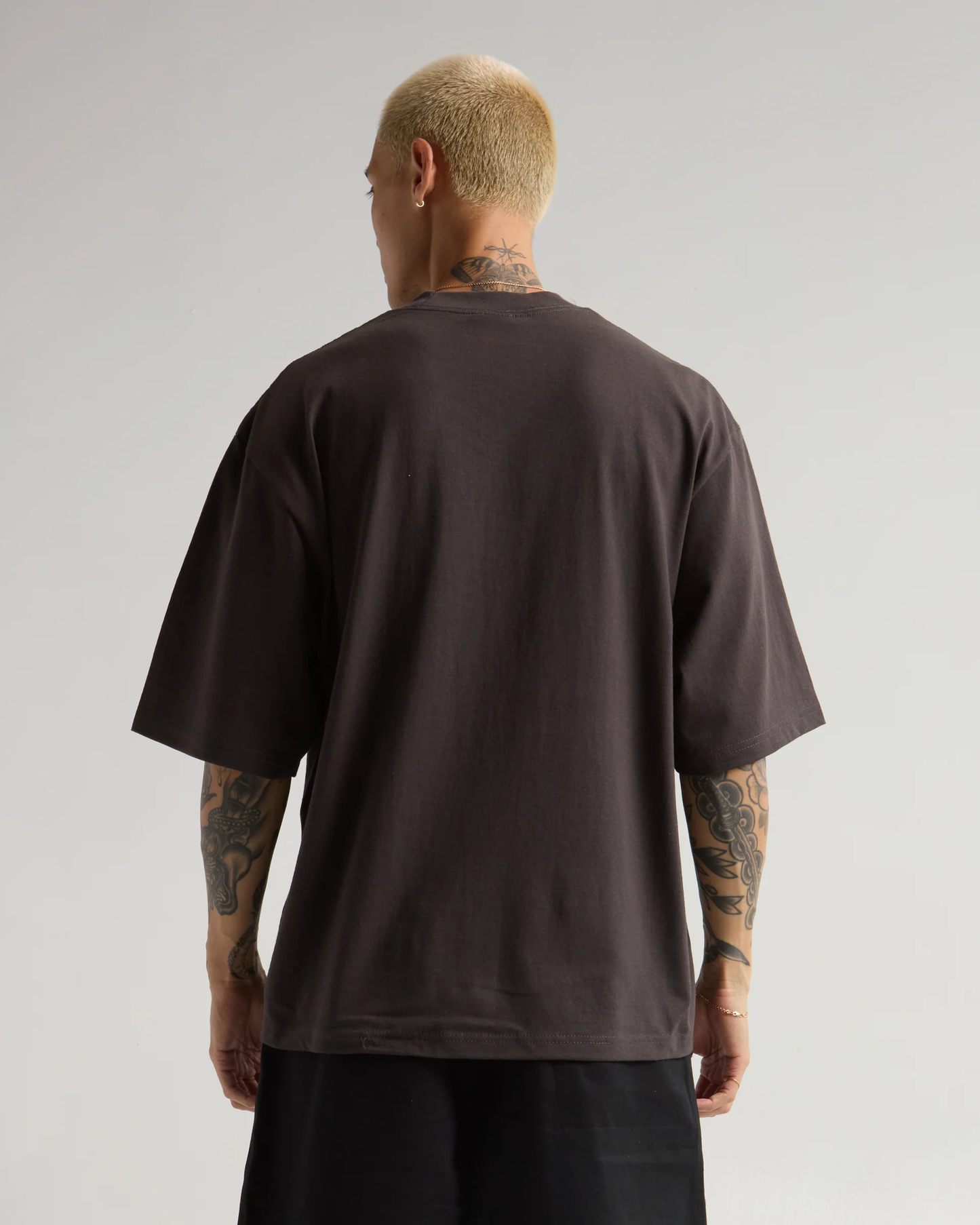 7.5 OZ HEAVYWEIGHT OVERSIZED BAGGY TEE (Matte Black)