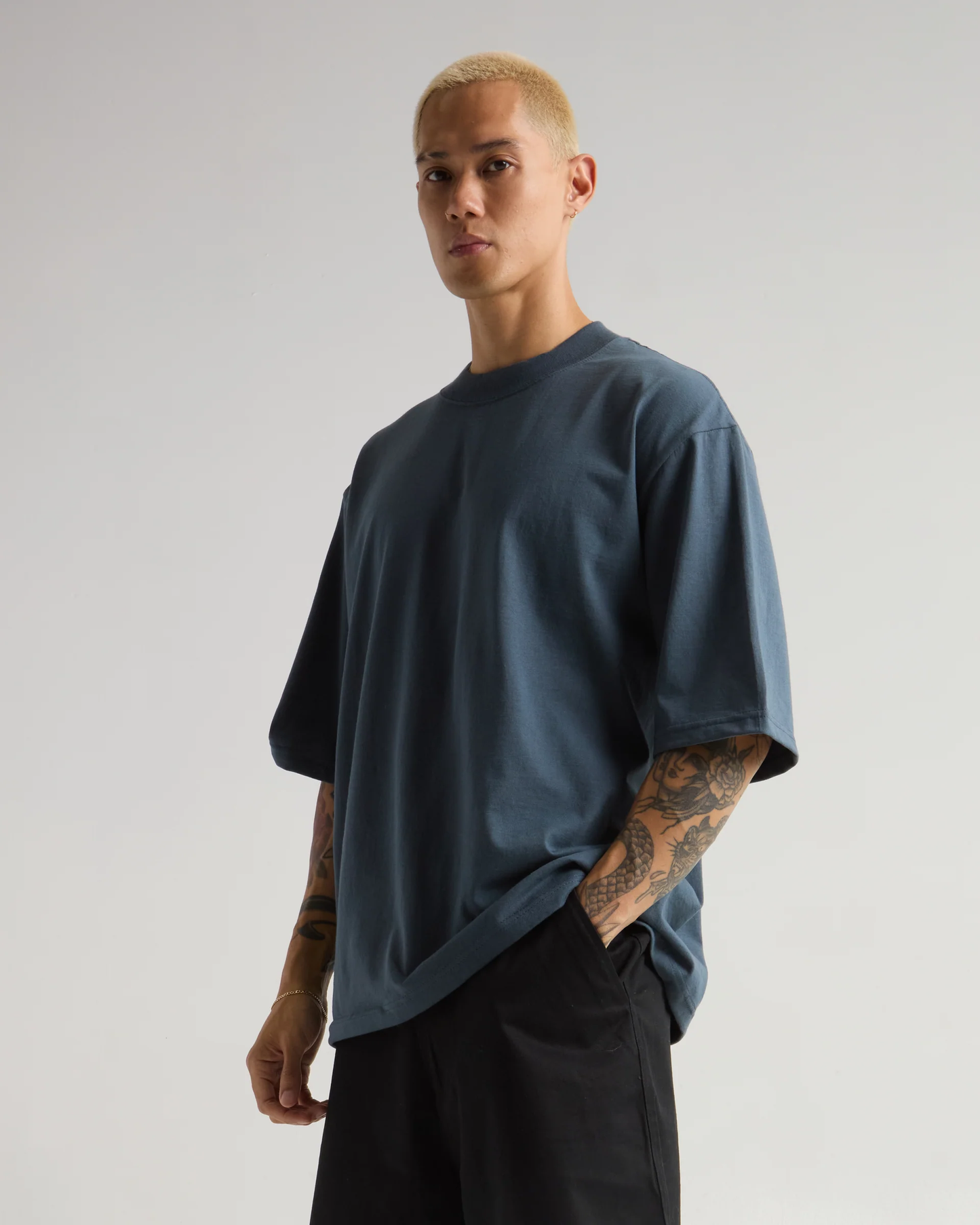 7.5 OZ HEAVYWEIGHT OVERSIZED BAGGY TEE (Vintage Blue)