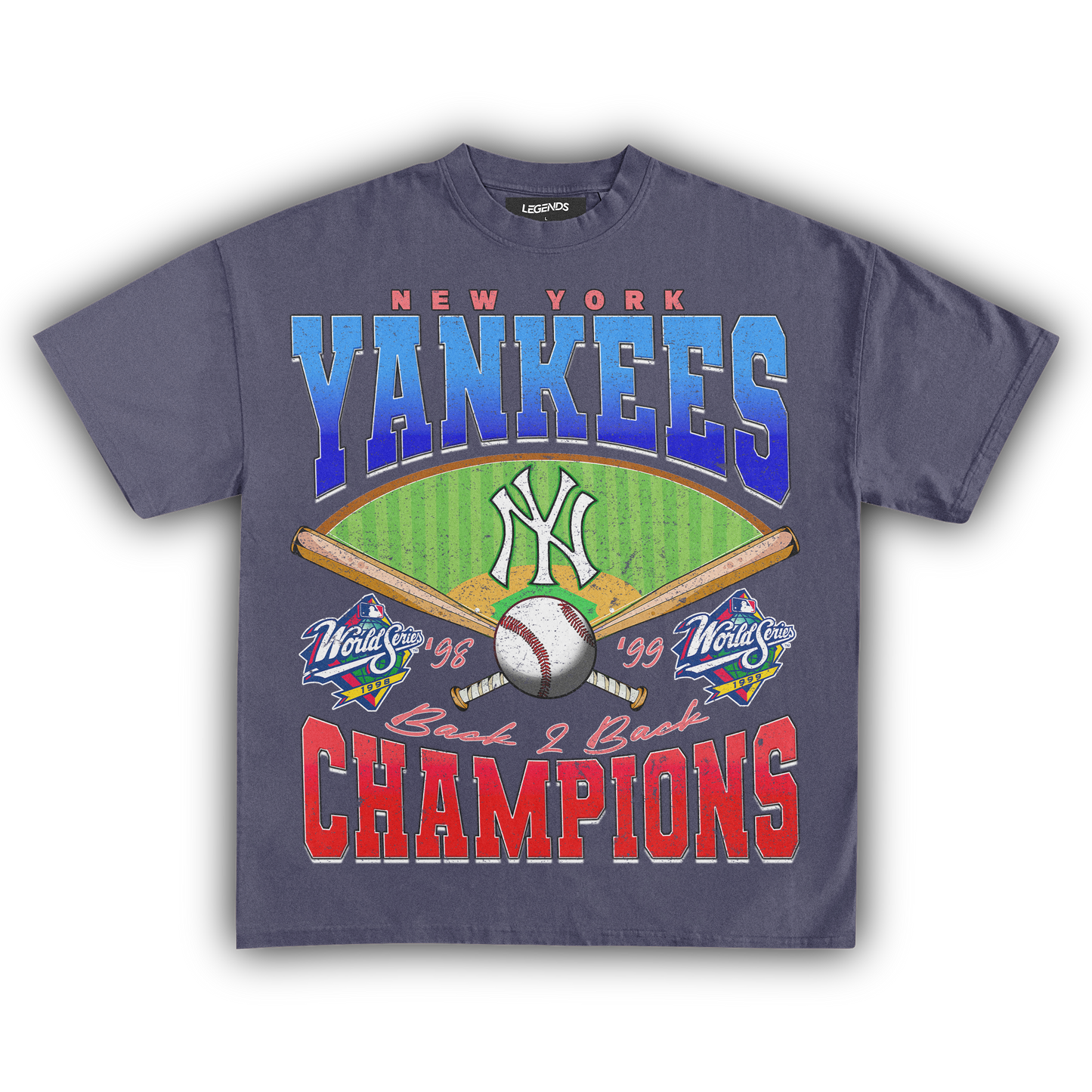 YANKEES BACK 2 BACK CHAMPIONS TEE