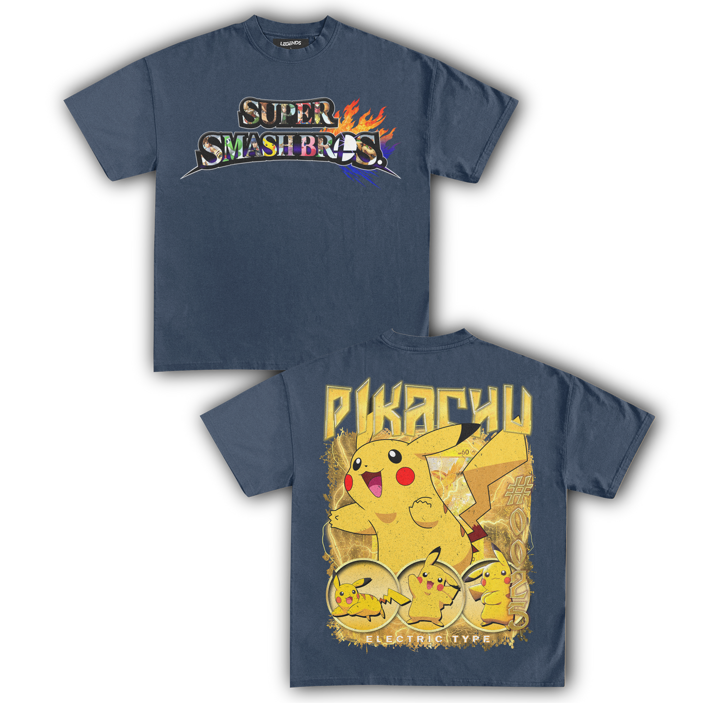 SUPER SMASH BROS PIKACHU TEE (Double)