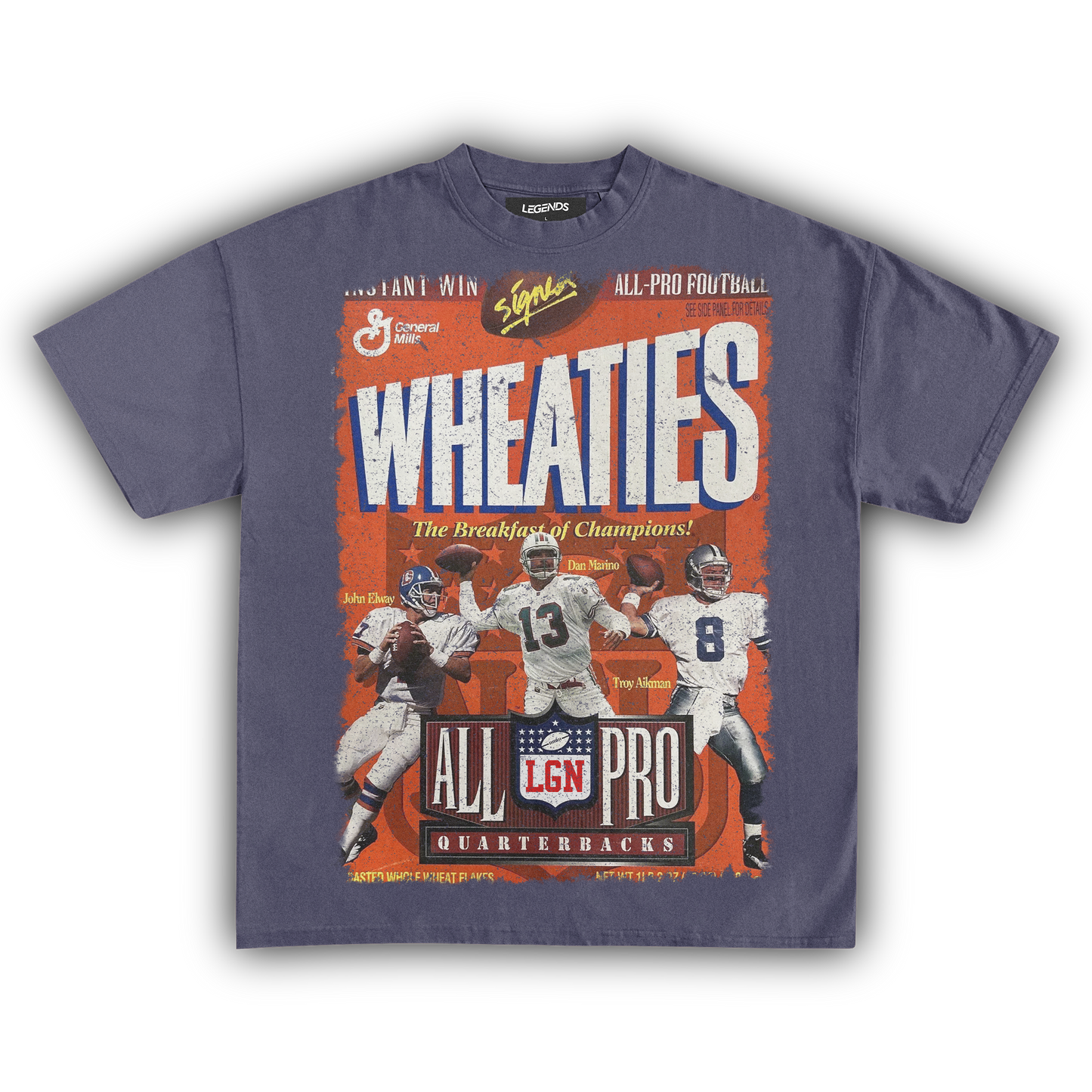WHEATIES ALL-PRO QUARTERBACKS 1996 VINTAGE TEE