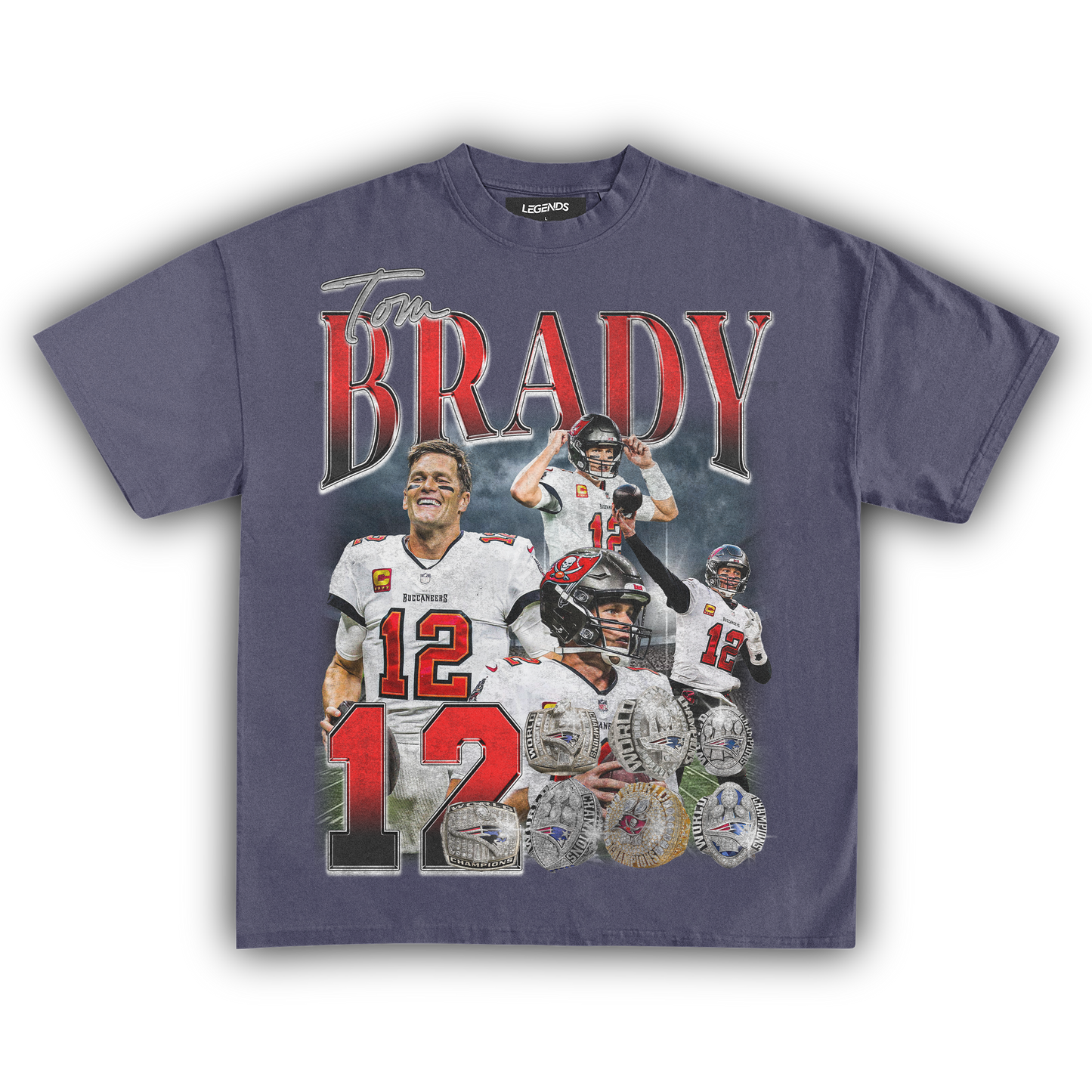 TOM BRADY 7 RINGS TEE
