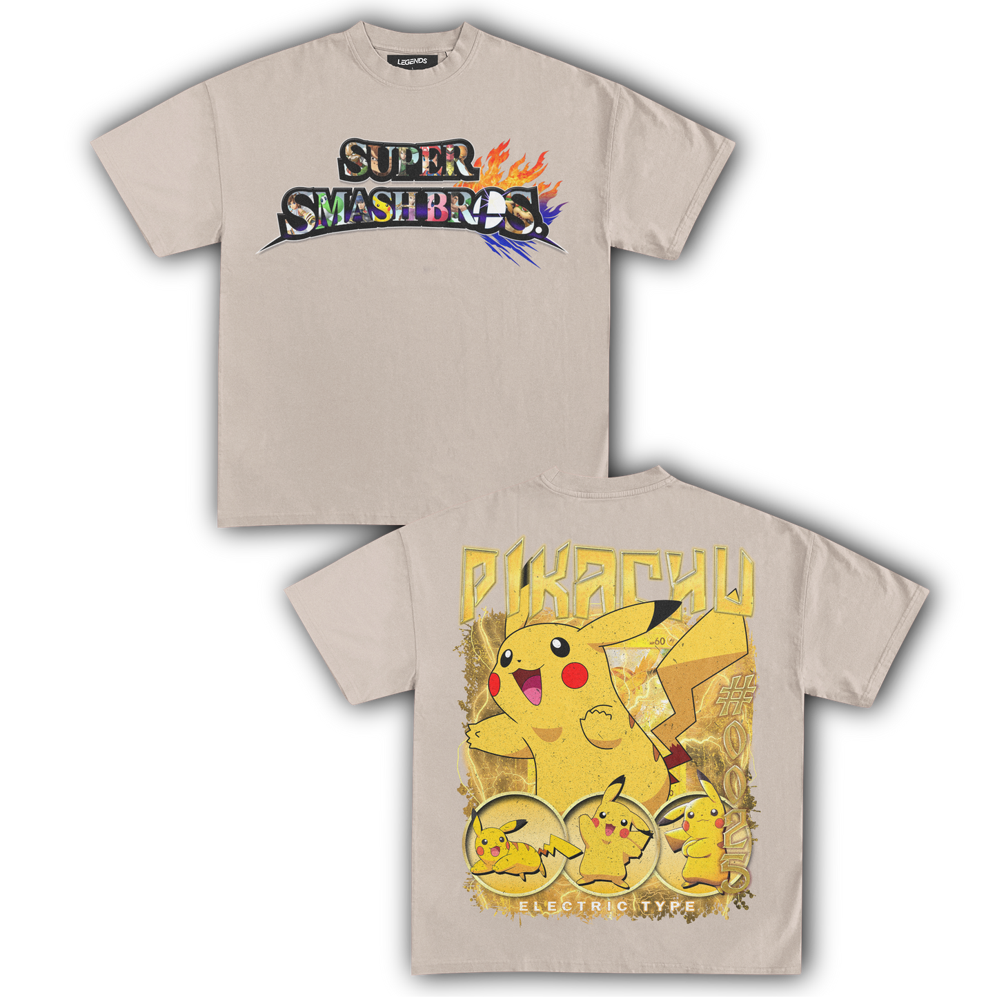 SUPER SMASH BROS PIKACHU TEE (Double)