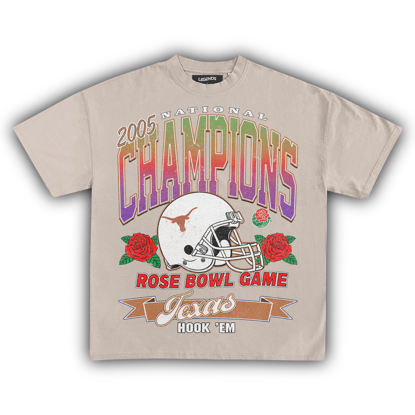 TEXAS LONGHORNS VINTAGE 2005 ROSE BOWL TEE