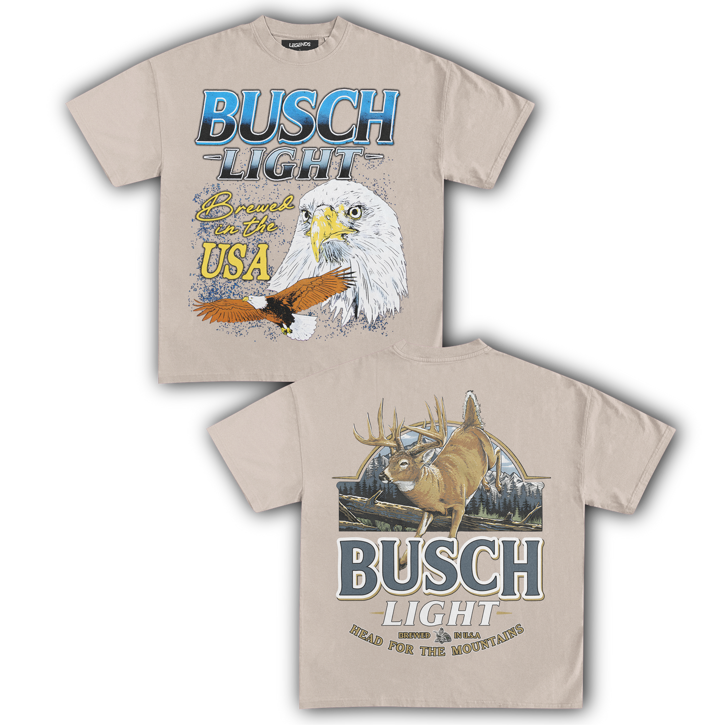 BUSCH LIGHT BREWED IN THE USA TEE (Double Sided)