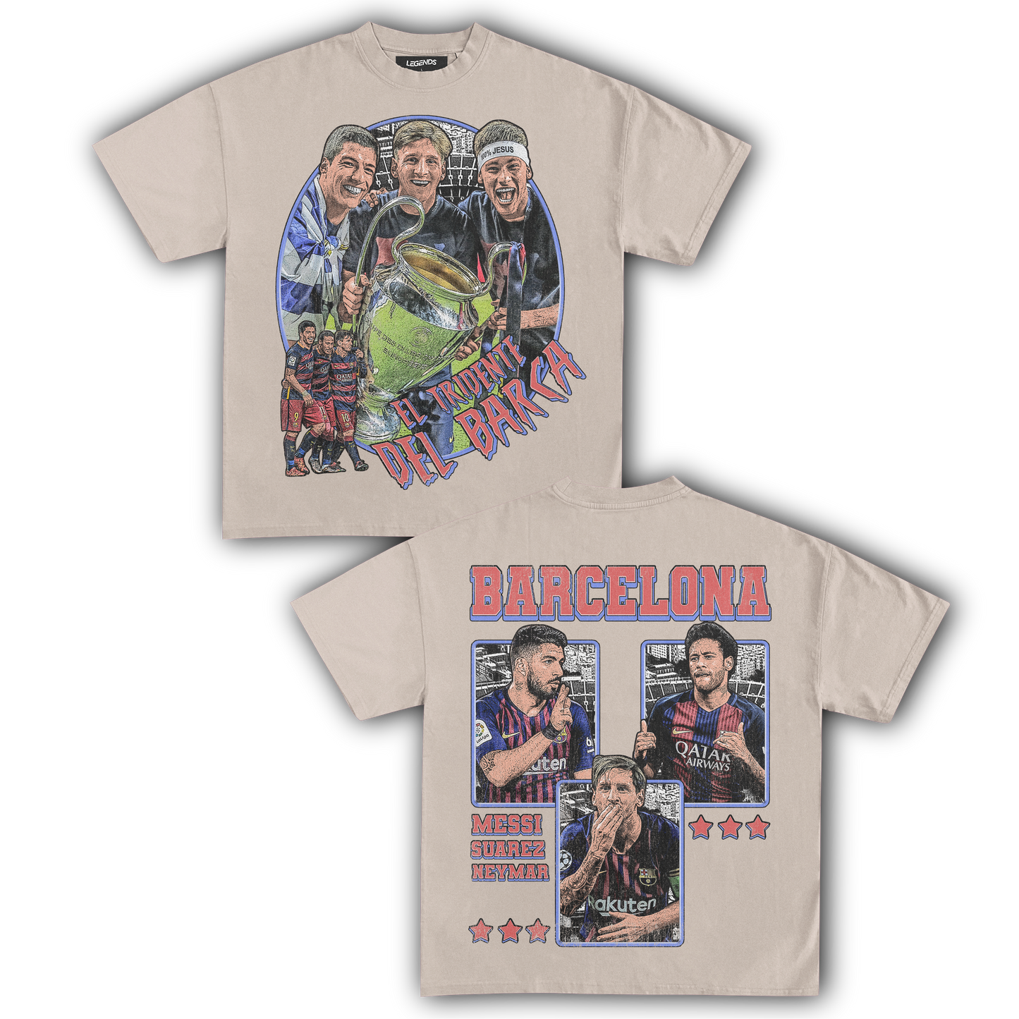 EL TRIDENTE DEL BARCA TEE (Double Sided)