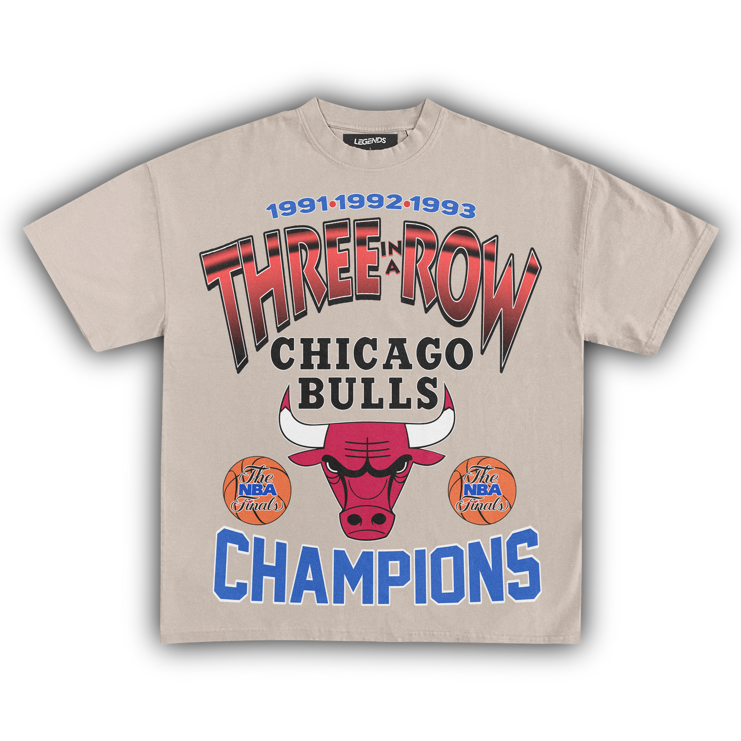 CHICAGO BULLS THREE-PEAT TEE