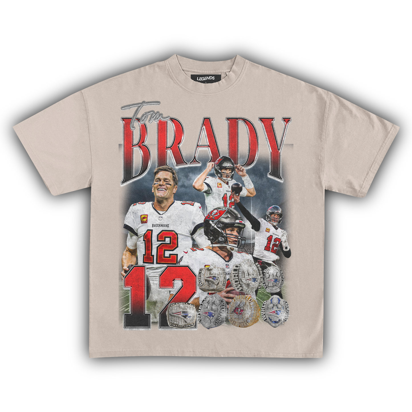 TOM BRADY 7 RINGS TEE
