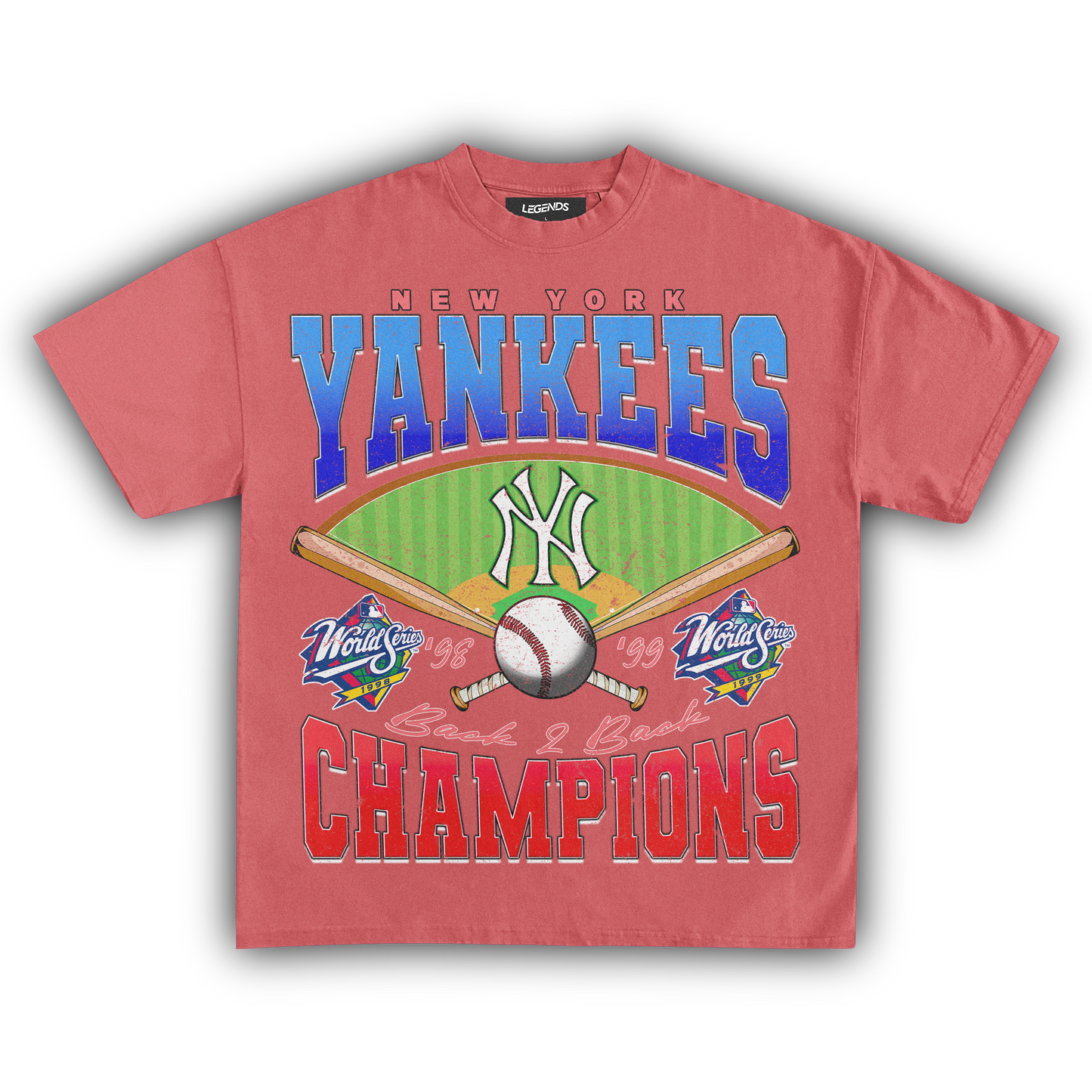 YANKEES BACK 2 BACK CHAMPIONS TEE