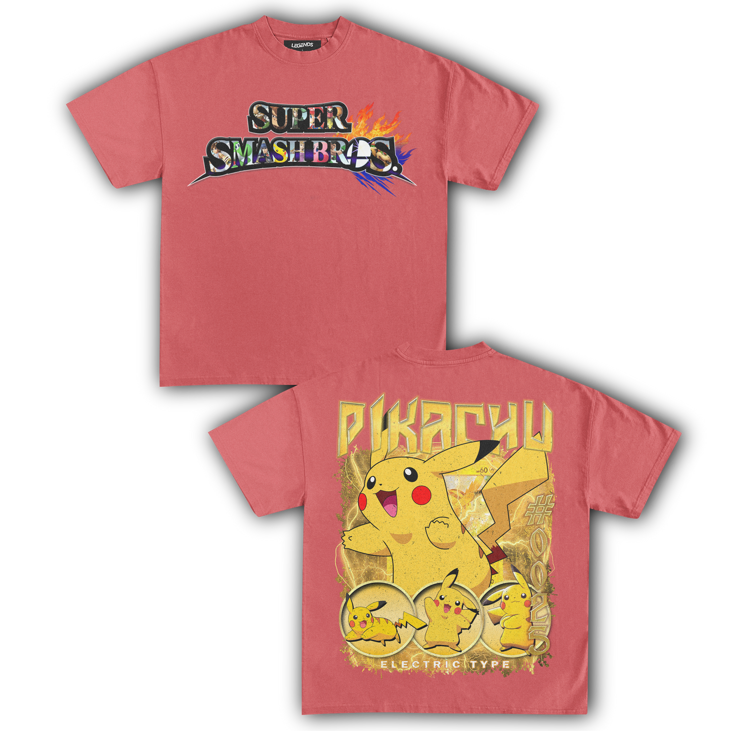SUPER SMASH BROS PIKACHU TEE (Double)