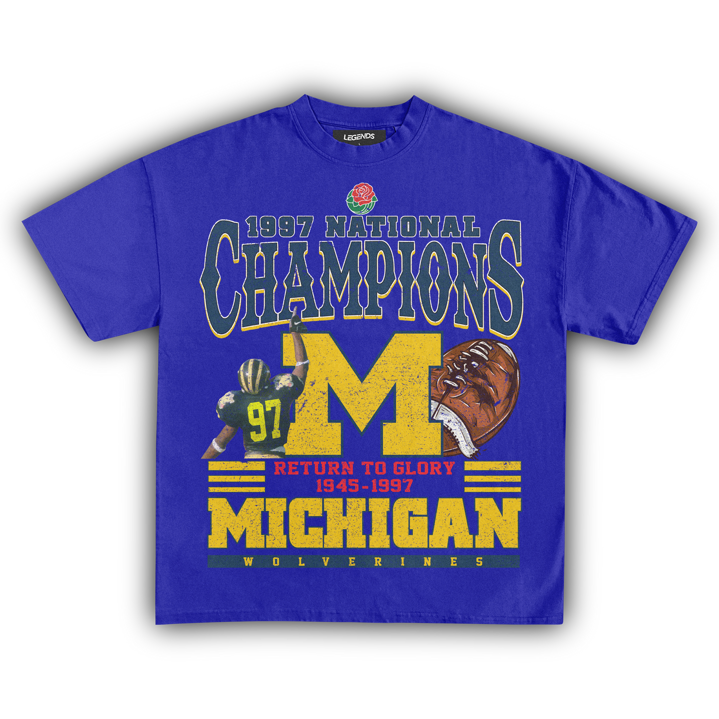1997 MICHIGAN WOLVERINES NATIONAL CHAMPIONS TEE