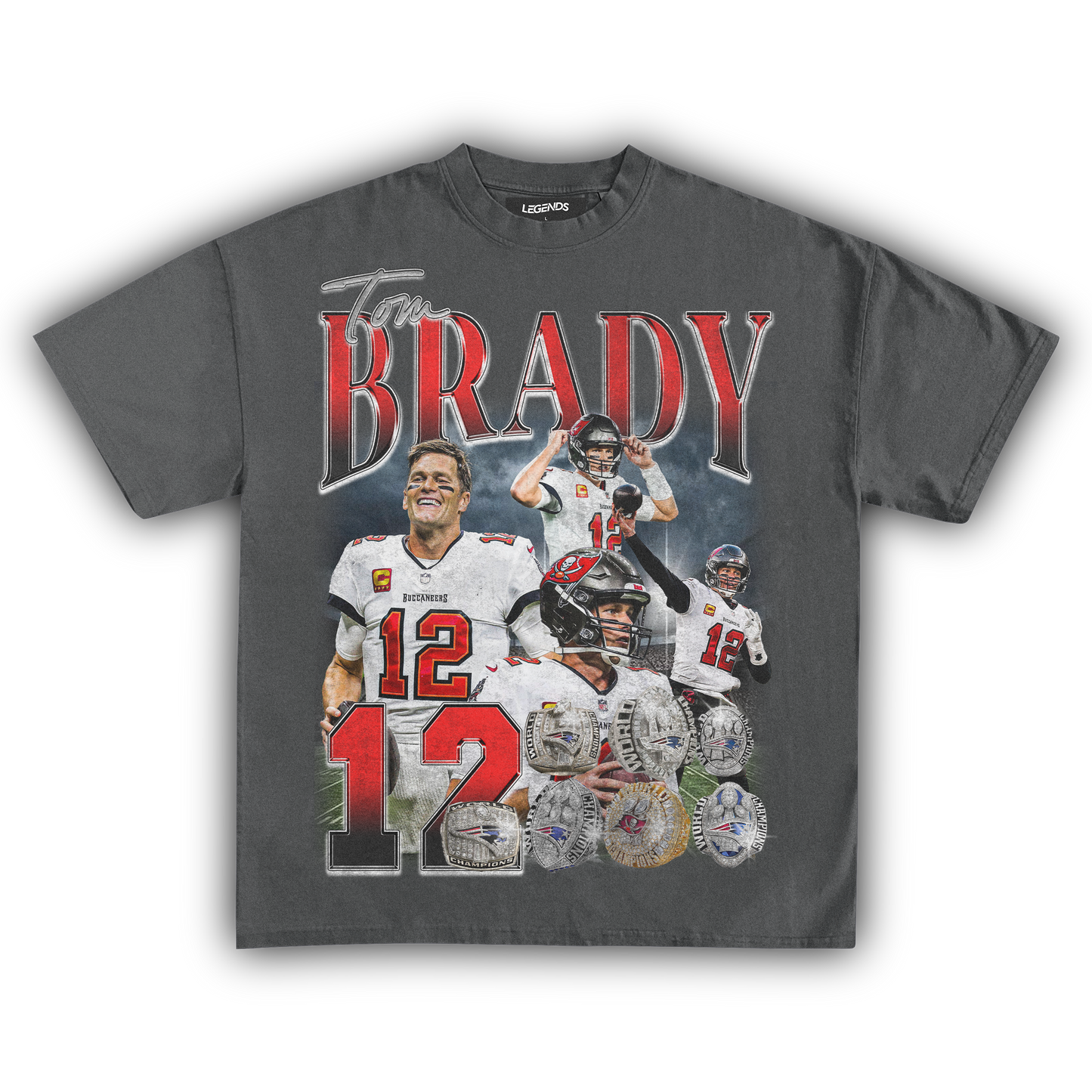 TOM BRADY 7 RINGS TEE