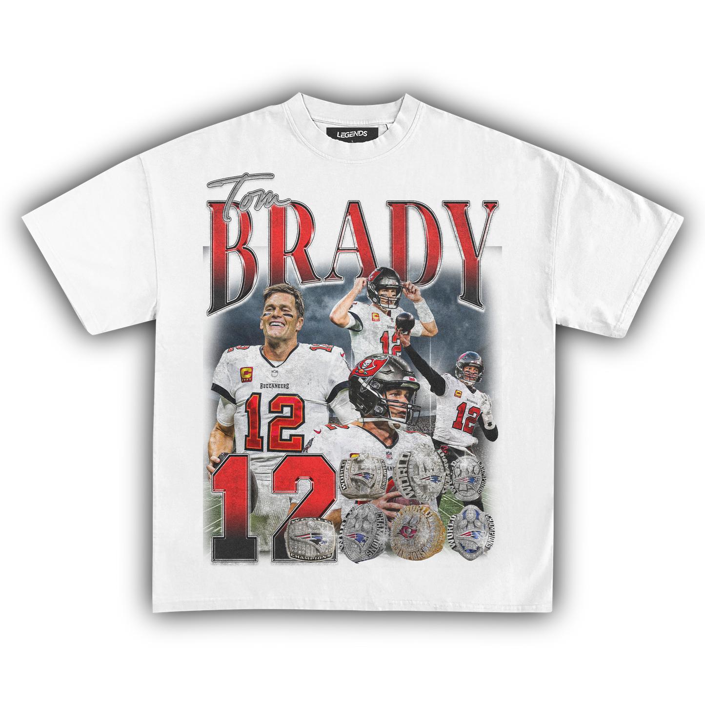 TOM BRADY 7 RINGS TEE