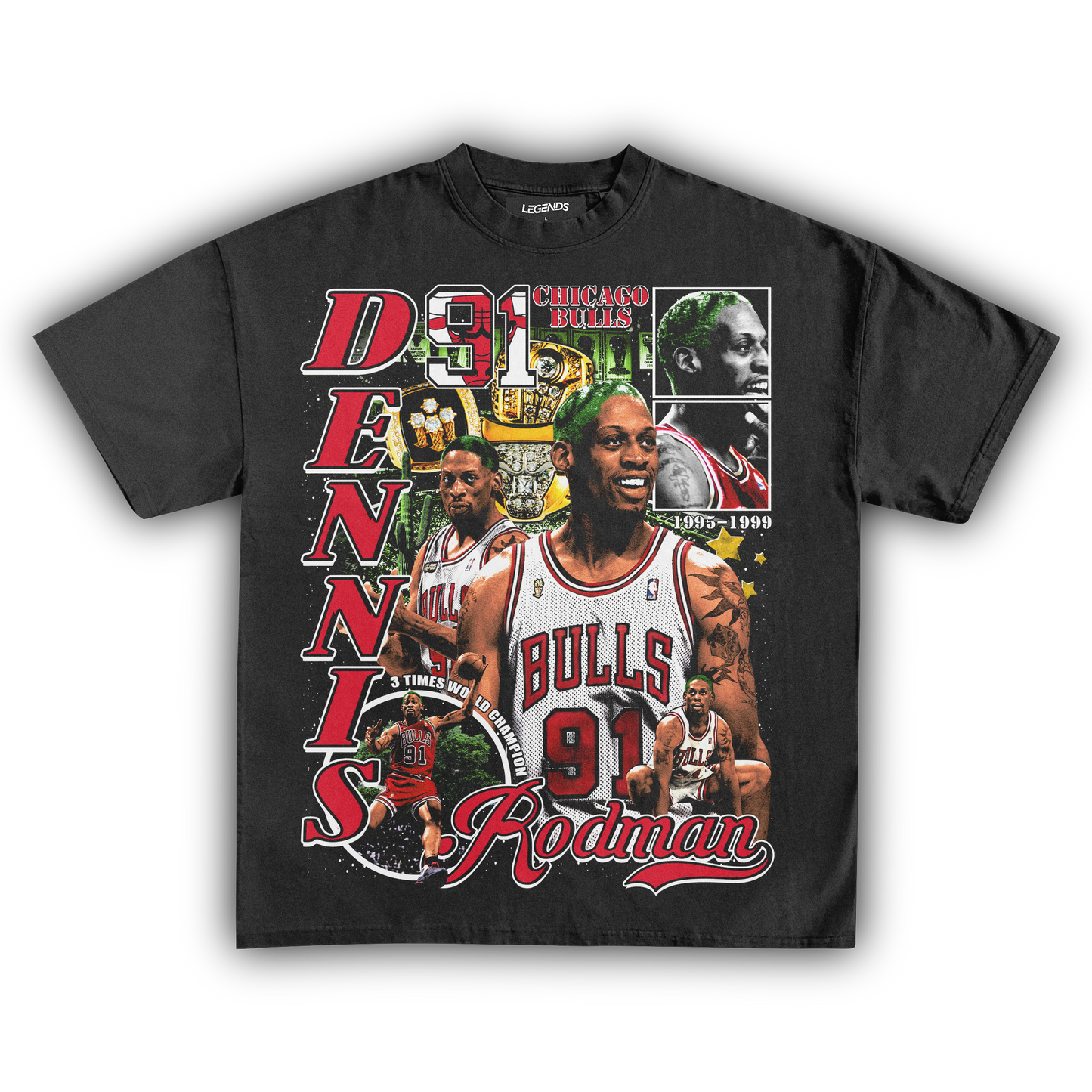 DENNIS RODMAN 3X CHAMPION TEE