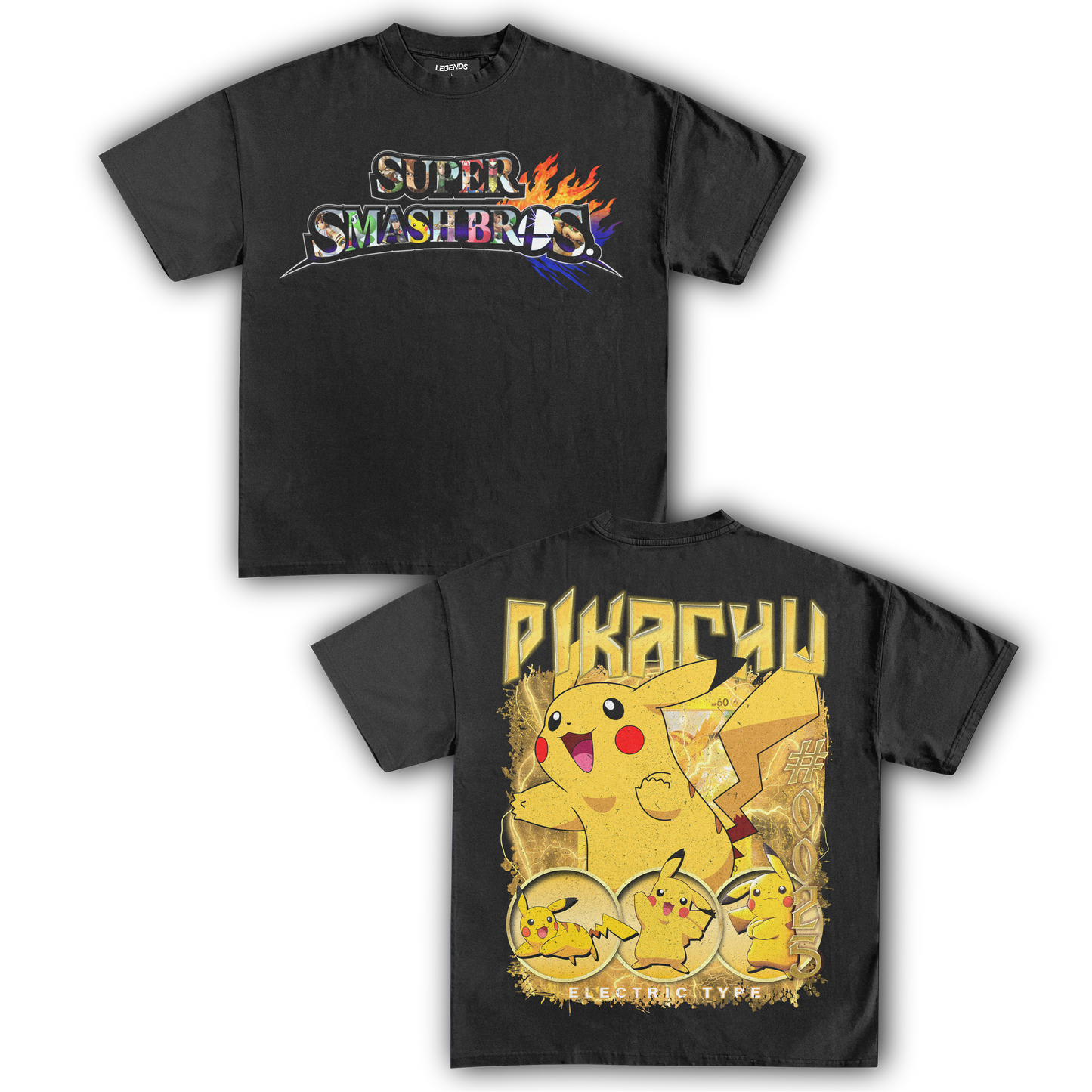 SUPER SMASH BROS PIKACHU TEE (Double)