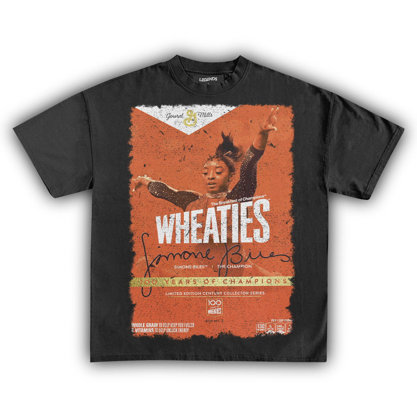 WHEATIES SIMONE BILES GOLD BOX VINTAGE TEE