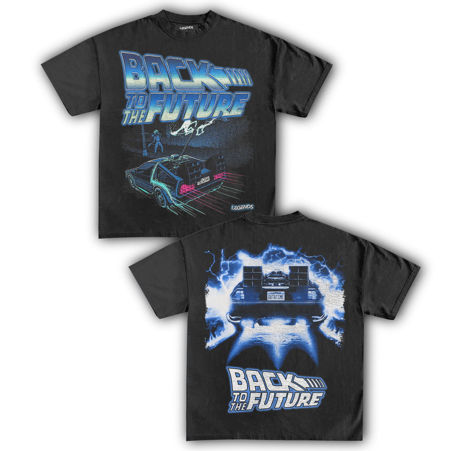 BACK TO THE FUTURE OUTATIME RETRO TEE (Double Sided)