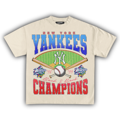 YANKEES BACK 2 BACK CHAMPIONS TEE