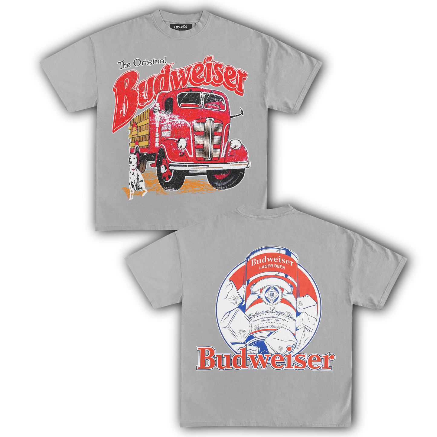 BUDWEISER FIRE TRUCK VINTAGE TEE (Double Sided)