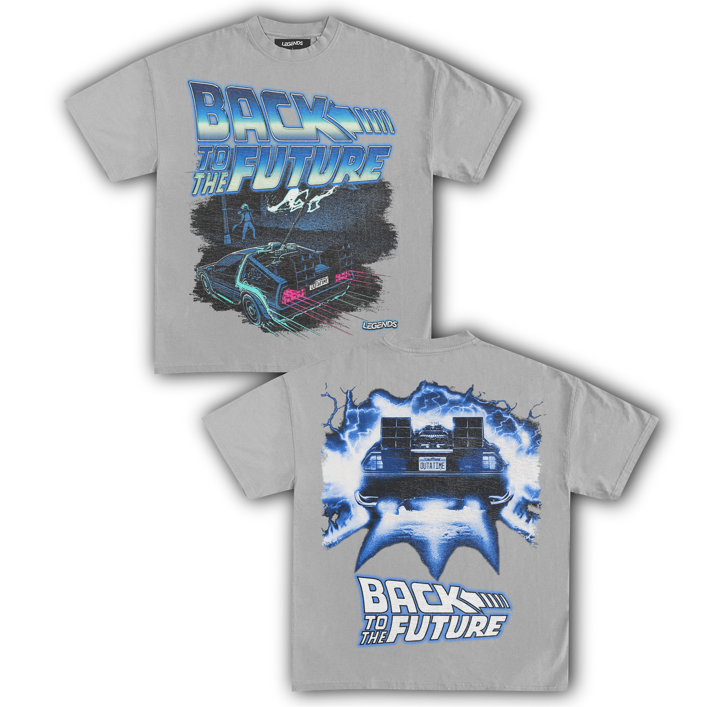 BACK TO THE FUTURE OUTATIME RETRO TEE (Double Sided)
