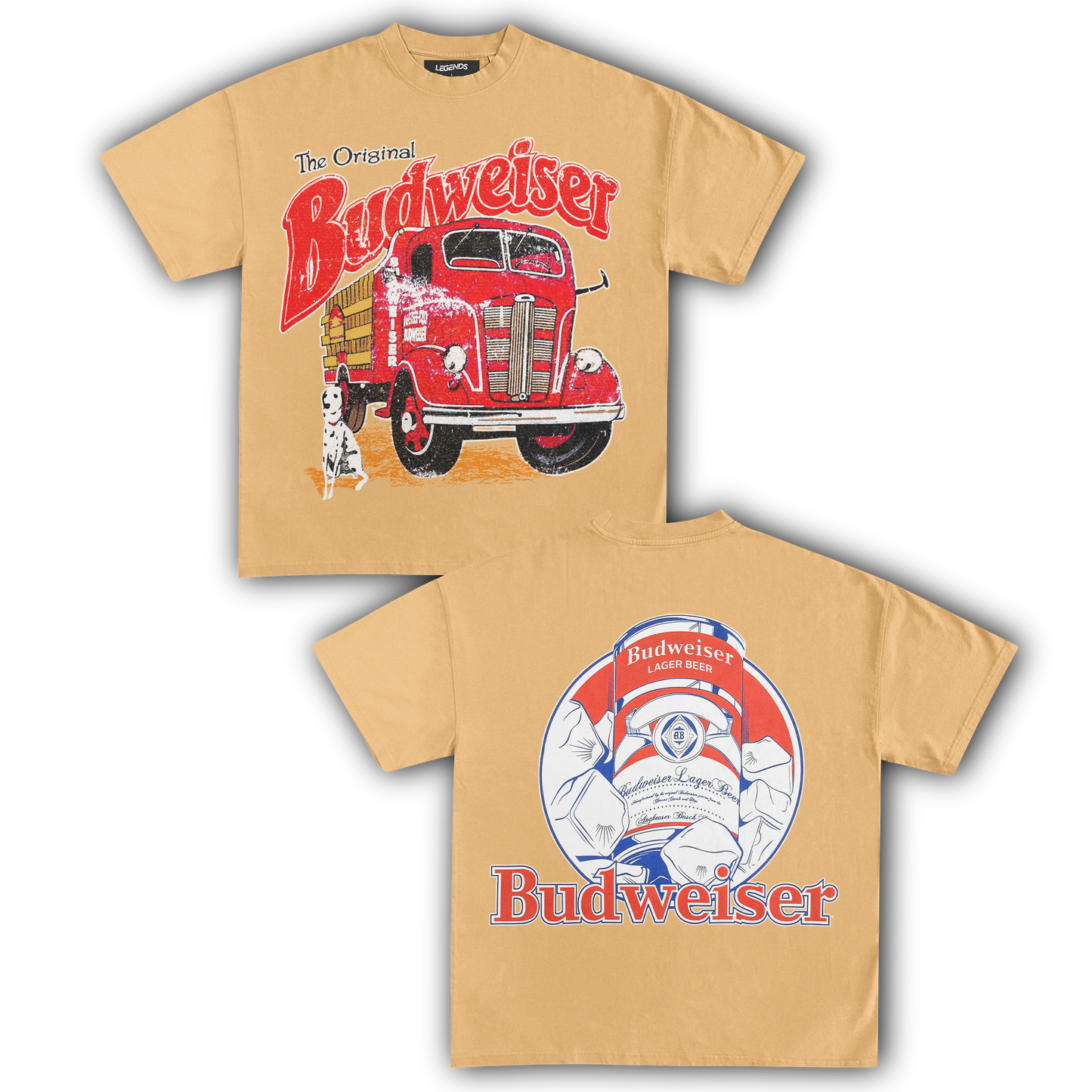 BUDWEISER FIRE TRUCK VINTAGE TEE (Double Sided)