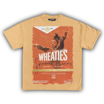 WHEATIES SIMONE BILES GOLD BOX VINTAGE TEE