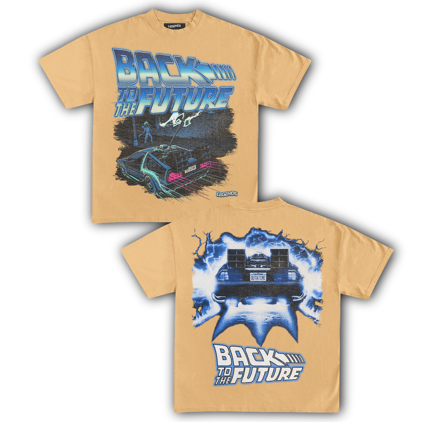 BACK TO THE FUTURE OUTATIME RETRO TEE (Double Sided)